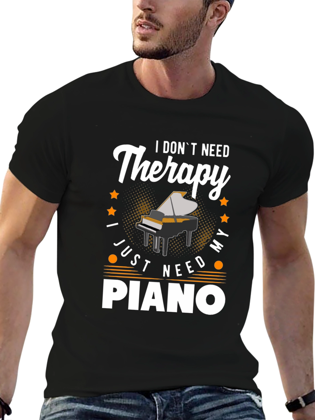 Piano Therapy T-Shirt - Music Lover Tee