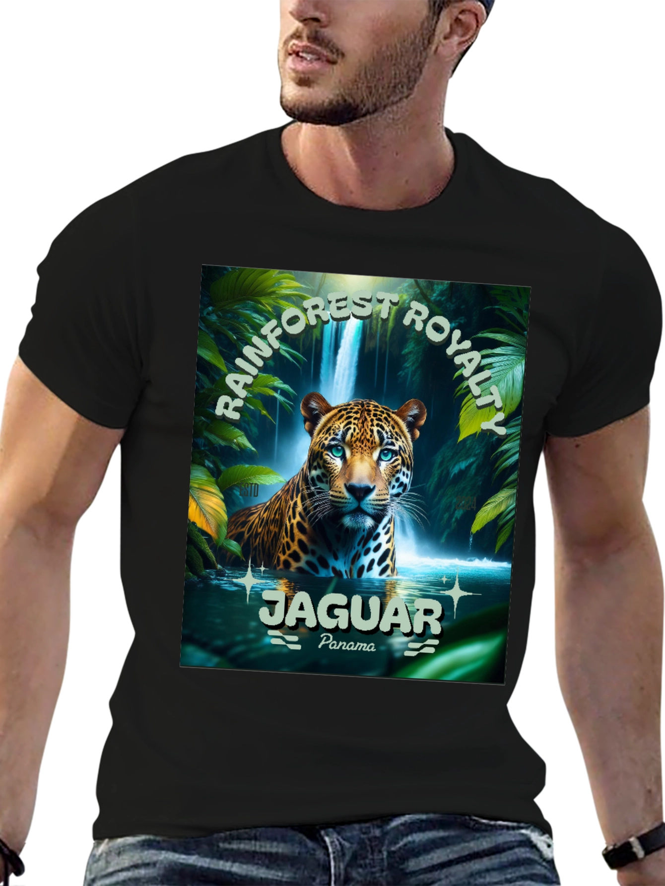 Rainforest Royalty Jaguar T-Shirt - Panama Wildlife Tee