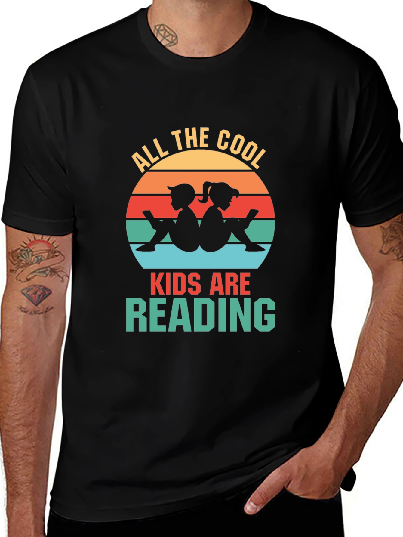 Cool Kids Reading Retro T-Shirt