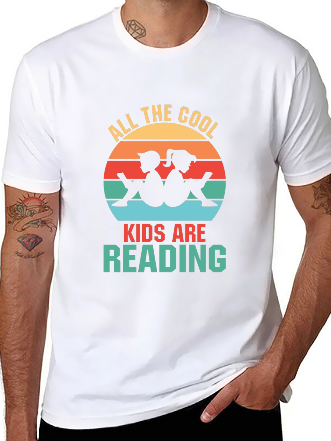 Cool Kids Reading Retro T-Shirt