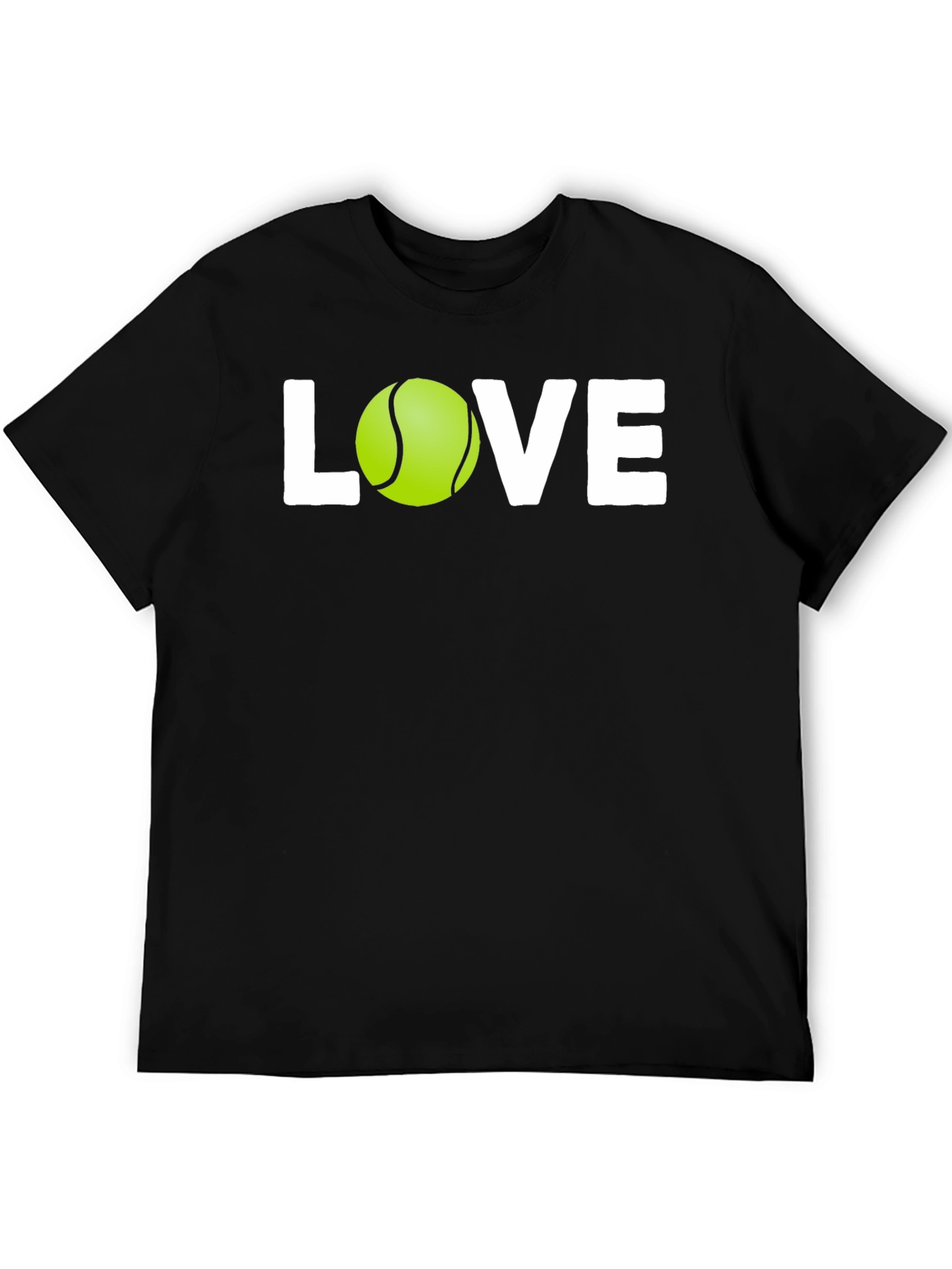 Tennis Love Graphic T-Shirt - Unisex Black Tee