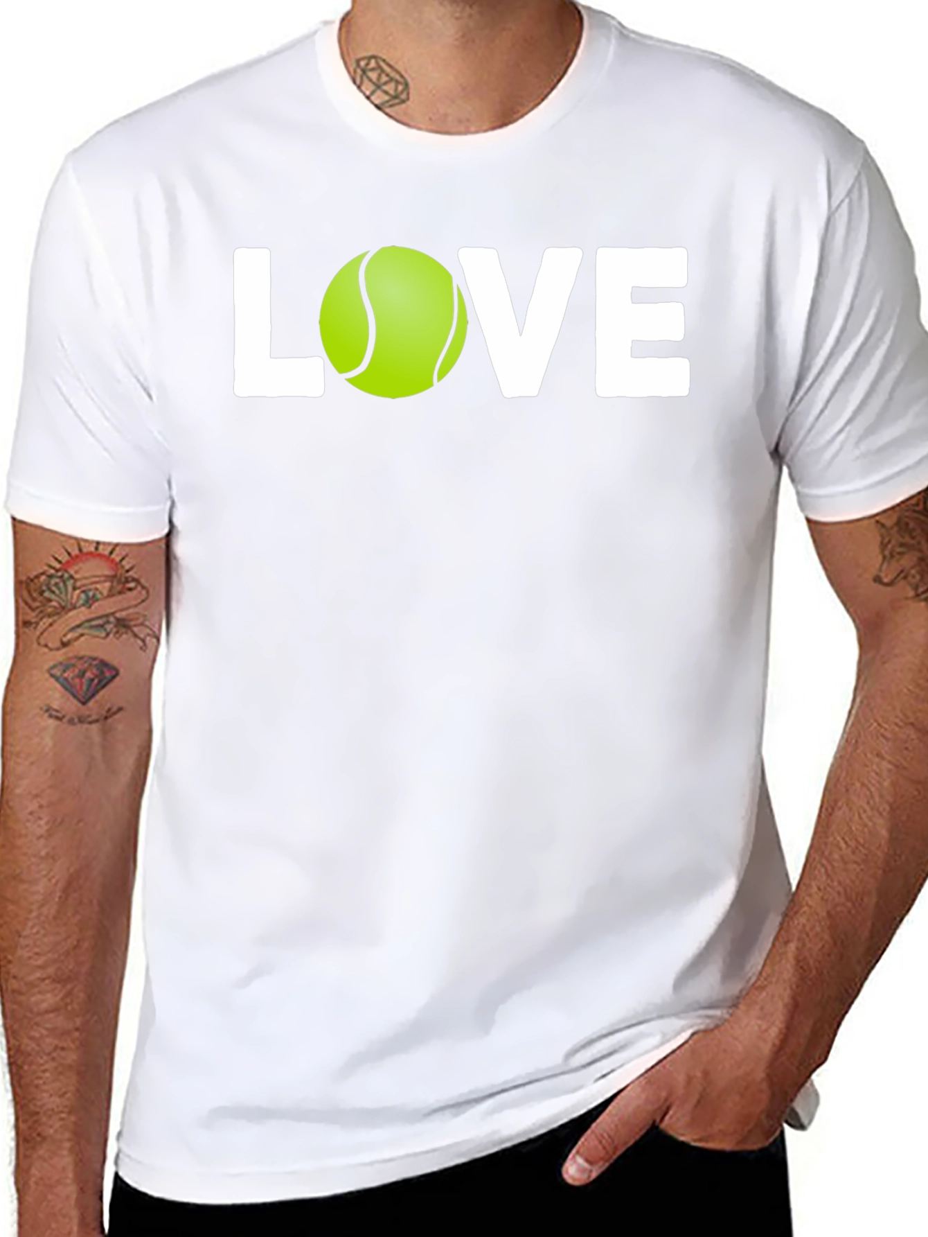 Tennis Love Graphic T-Shirt - Unisex Black Tee