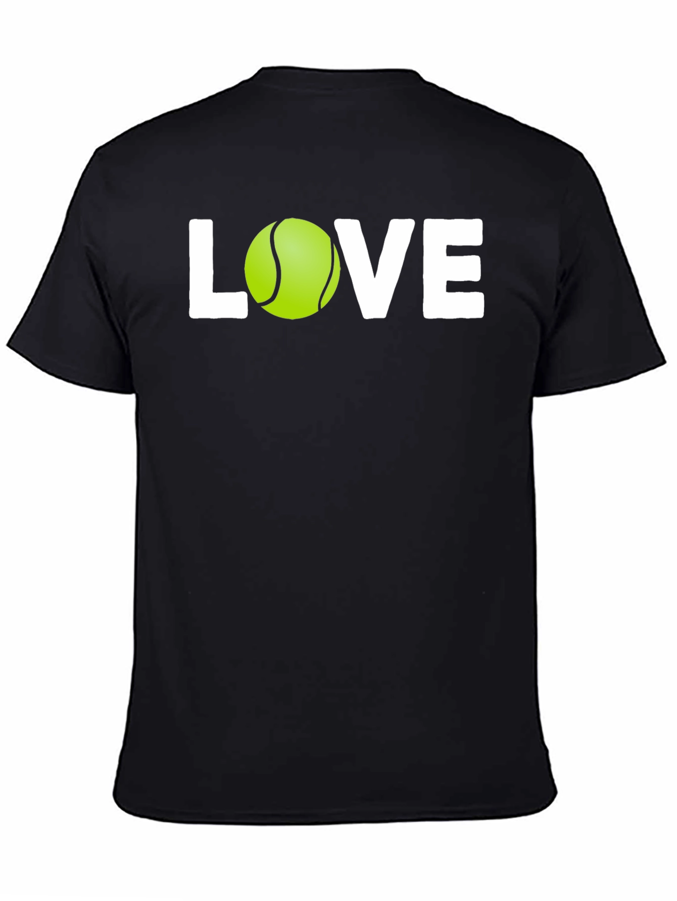 Tennis Love Graphic T-Shirt - Unisex Black Tee