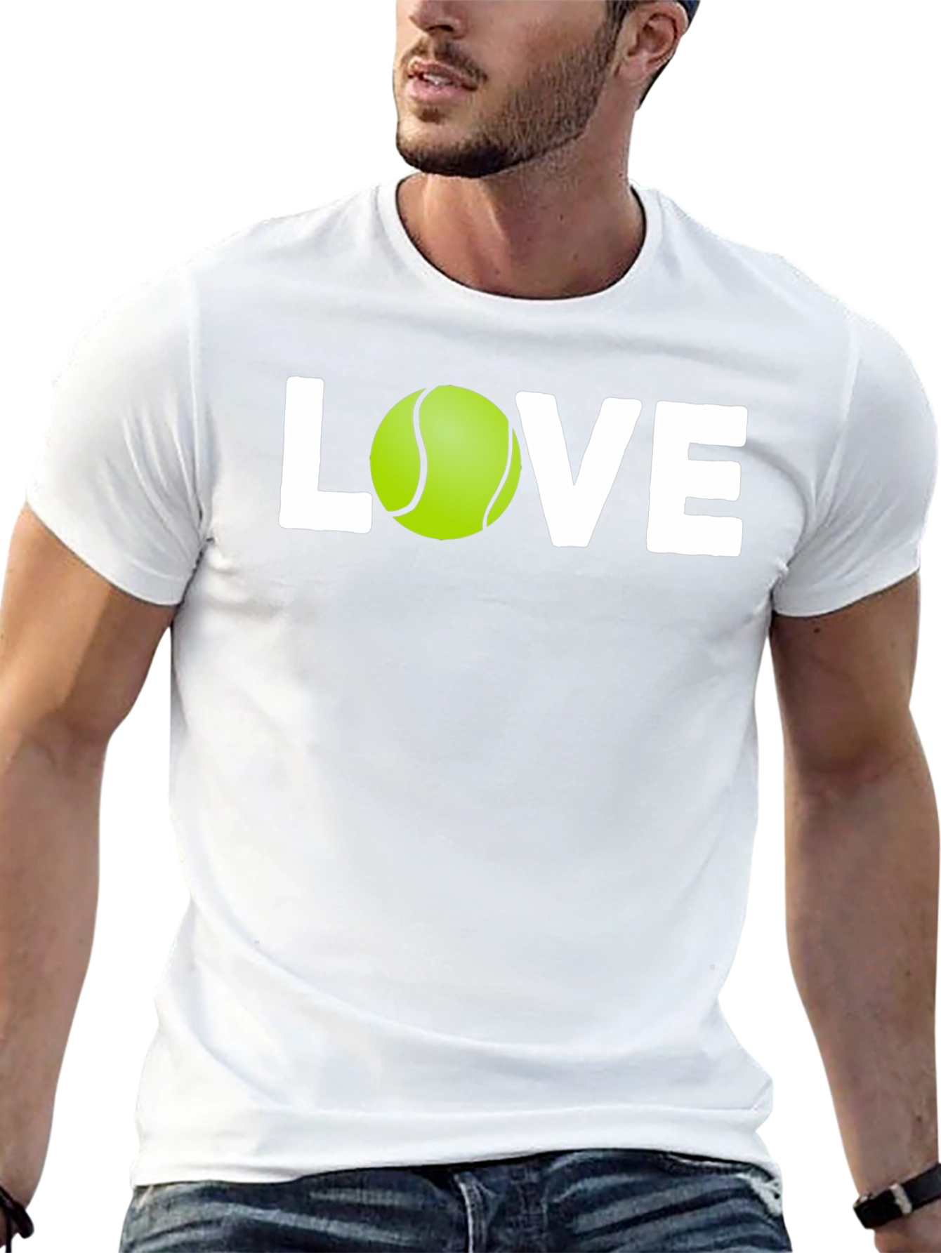 Tennis Love Graphic T-Shirt - Unisex Black Tee