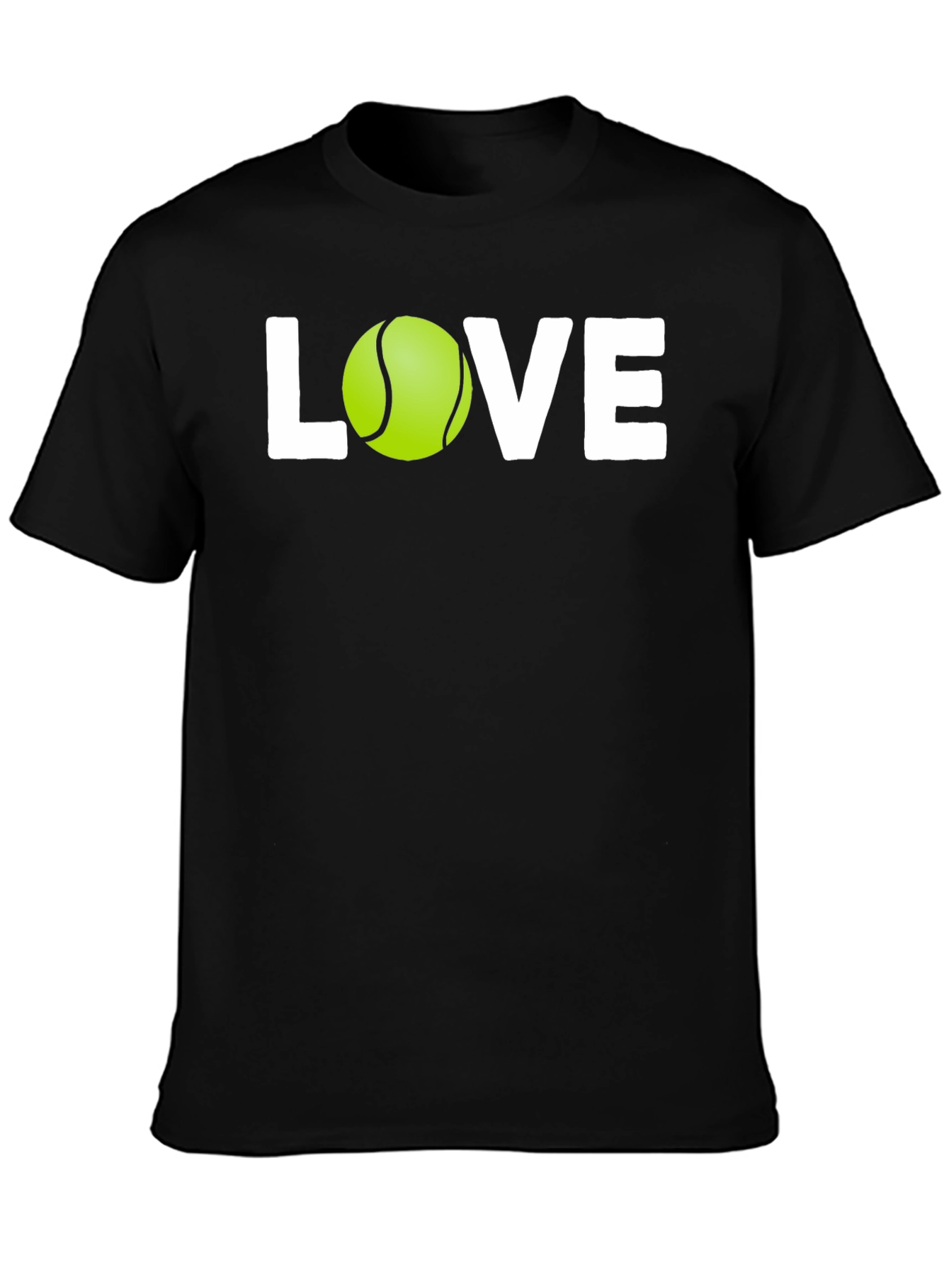 Tennis Love Graphic T-Shirt - Unisex Black Tee
