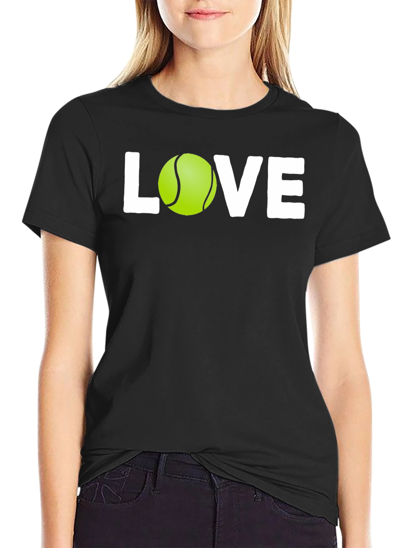 Tennis Love Graphic T-Shirt - Unisex Black Tee