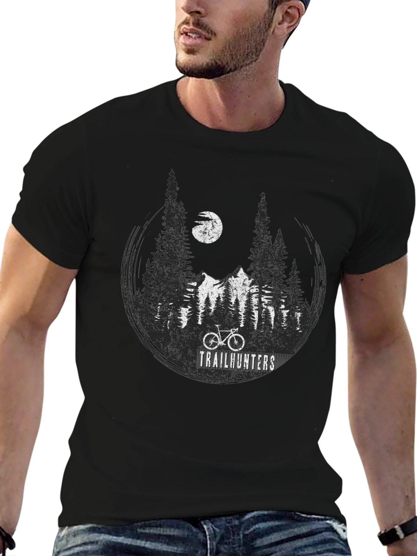 Trailhunters Graphic Tee - Mountain Bike Adventure Shirt