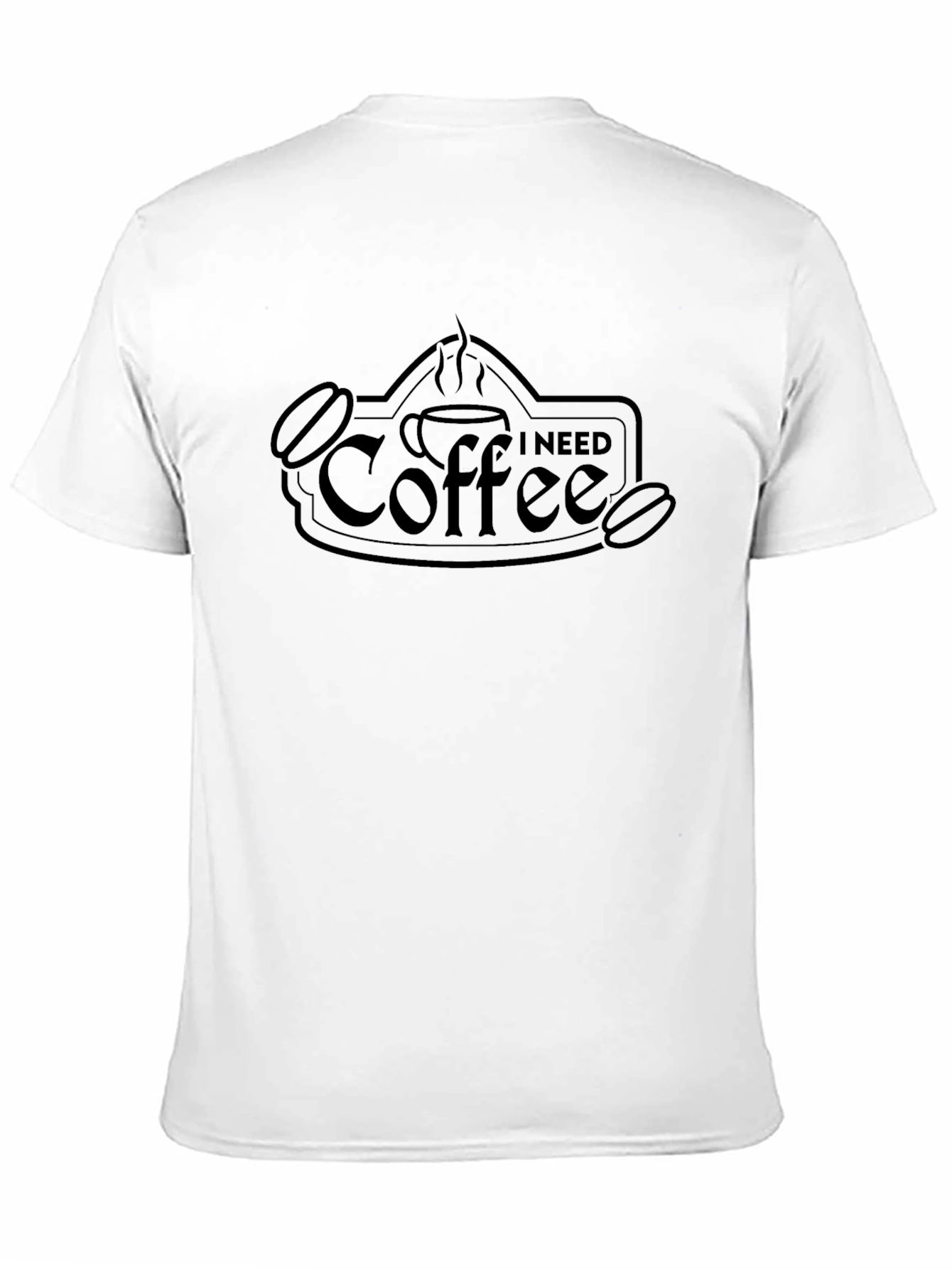 I Need Coffee Graphic Black T-Shirt