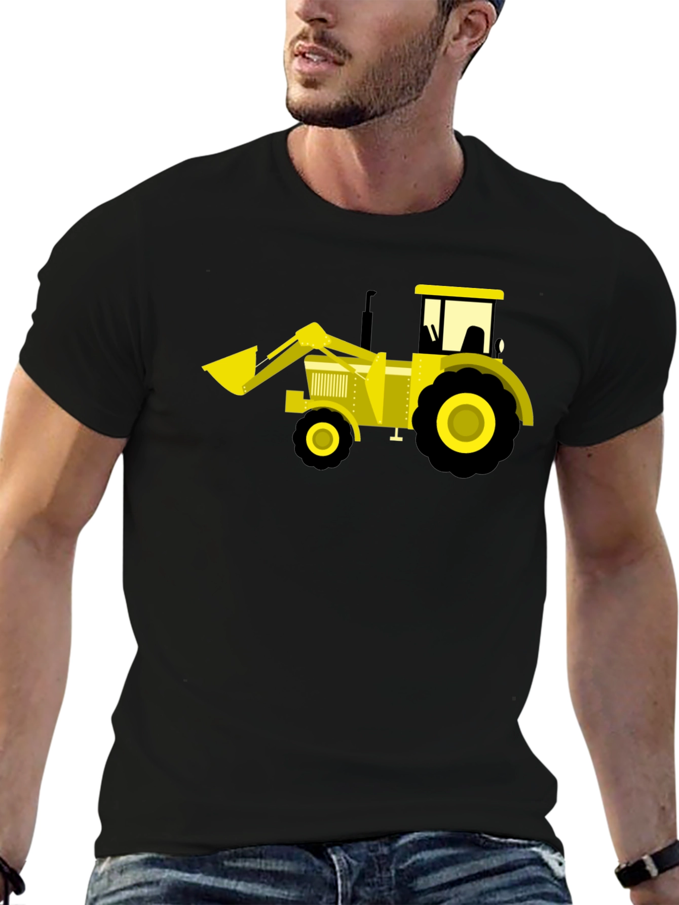 Black Tractor Graphic Tee - Fun & Unique