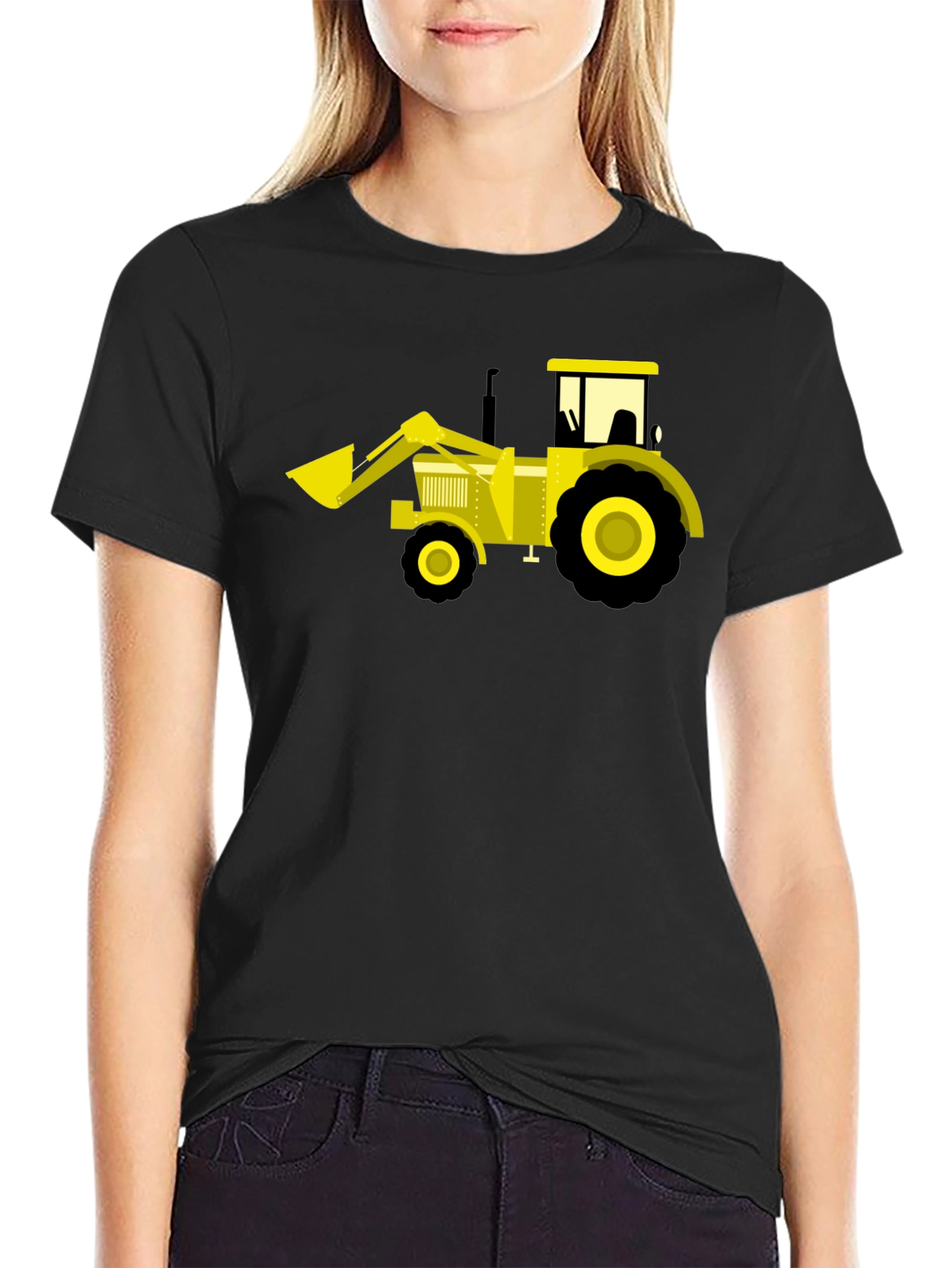 Black Tractor Graphic Tee - Fun & Unique