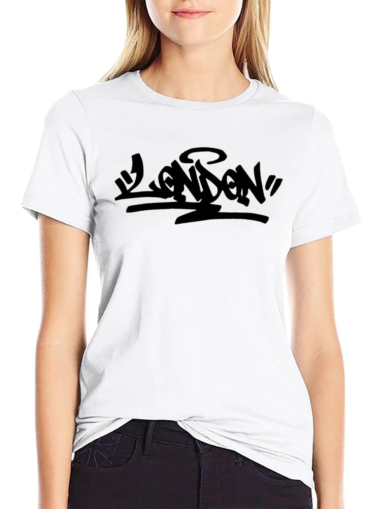 London Graffiti Style Black T-Shirt