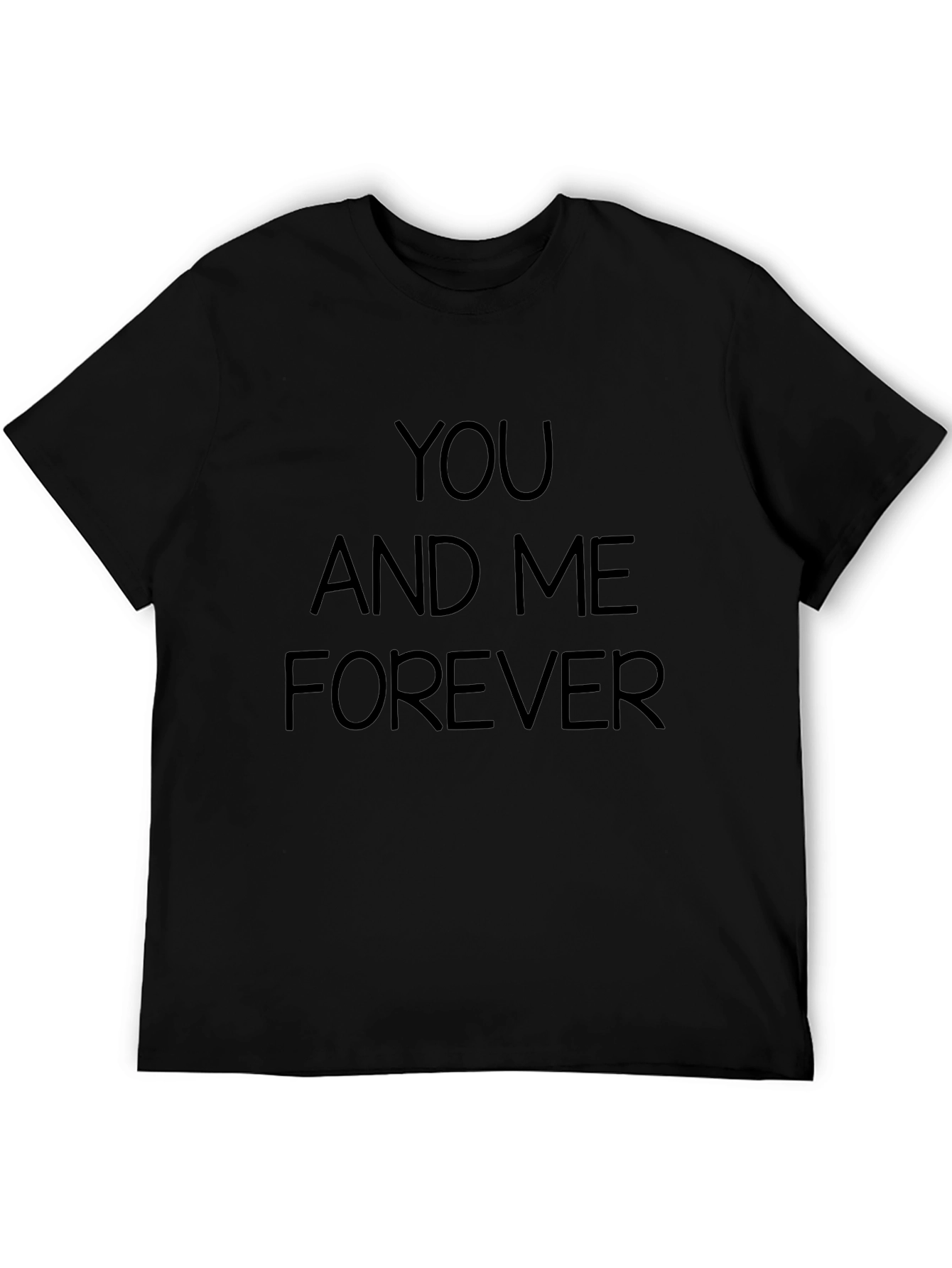 You and Me Forever Black Graphic Tee