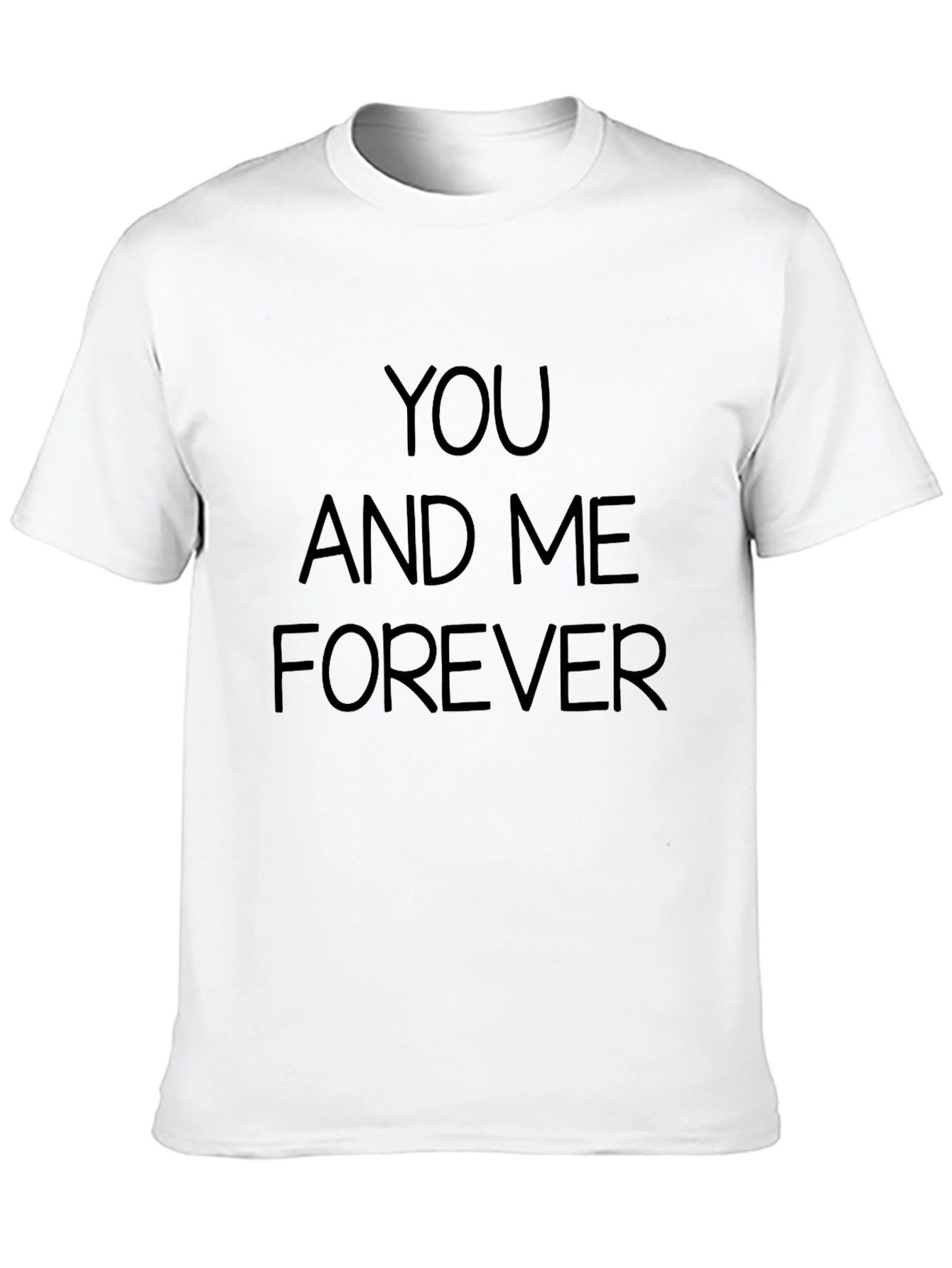 You and Me Forever Black Graphic Tee