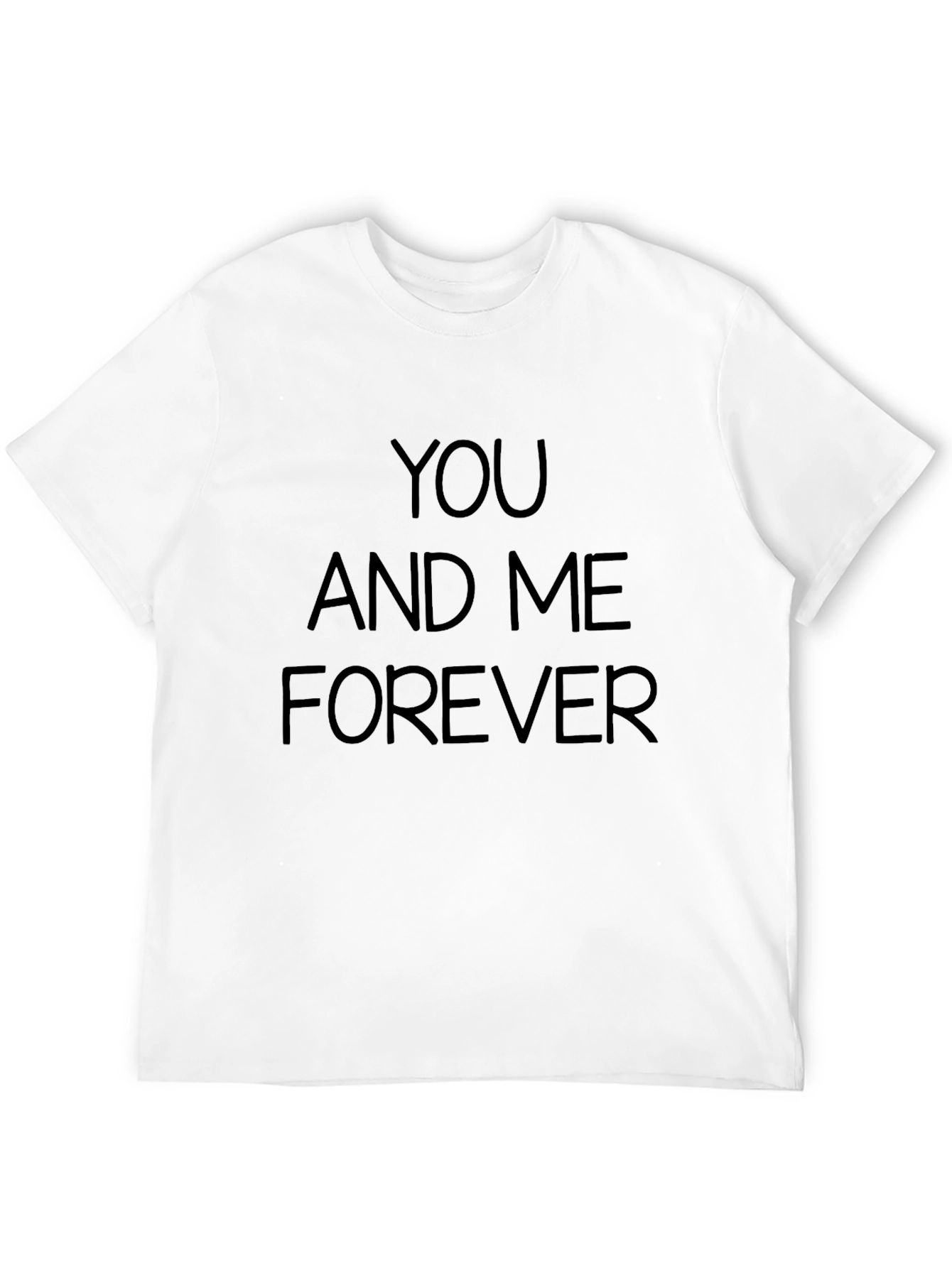 You and Me Forever Black Graphic Tee
