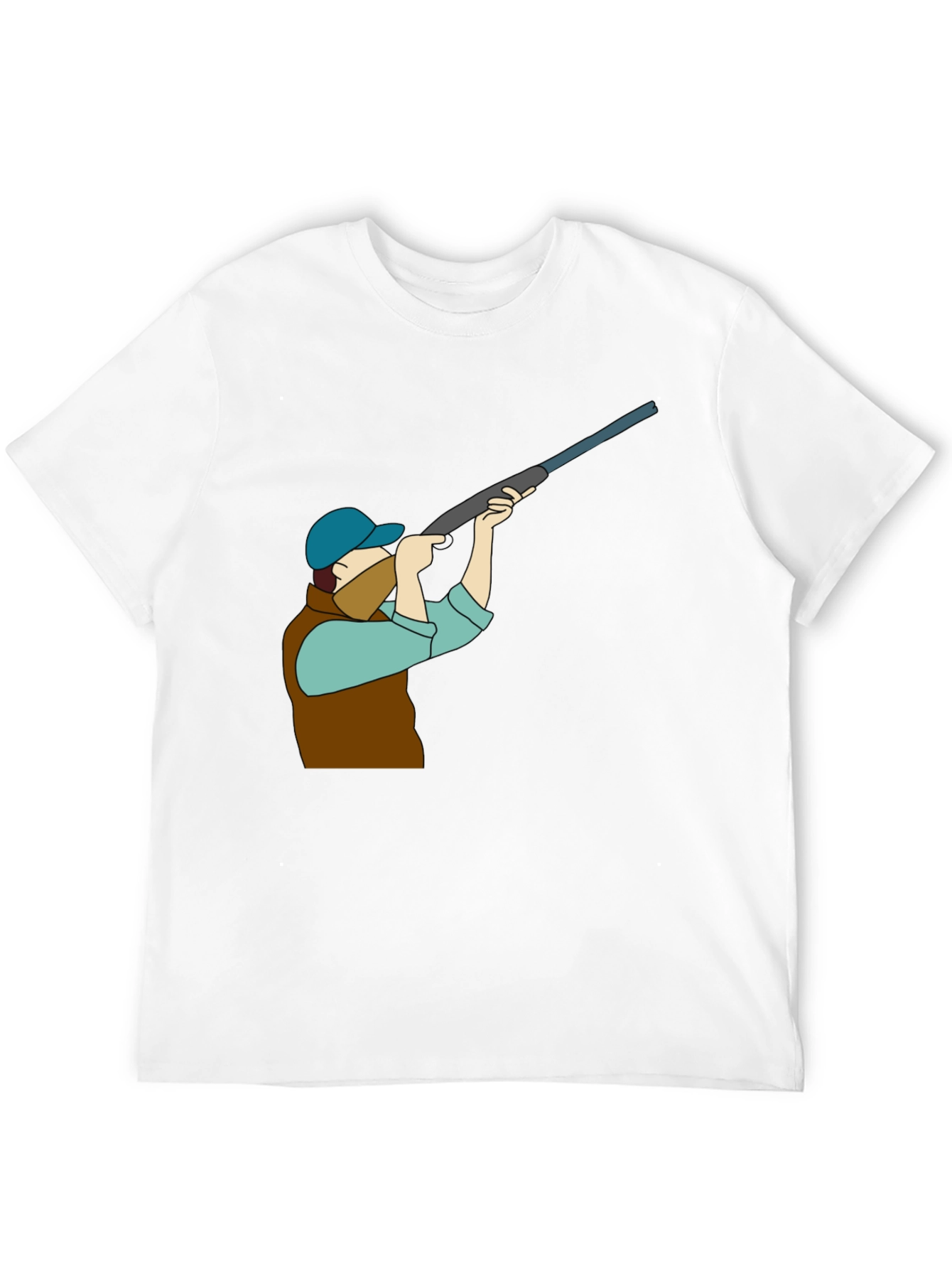 Hunting Graphic Tee - Black Cotton T-Shirt