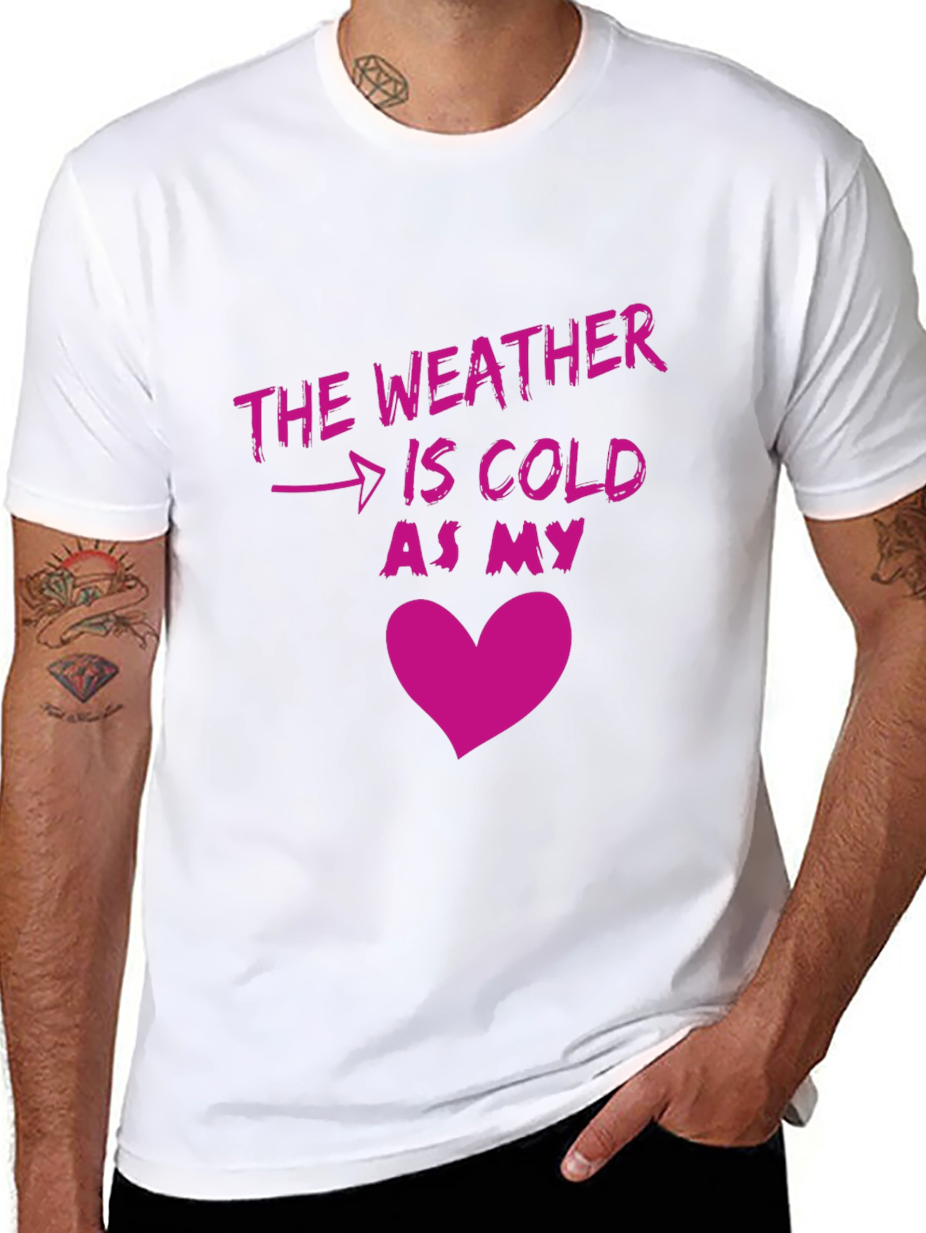 Cold Heart Graphic T-Shirt - Unisex Novelty Tee