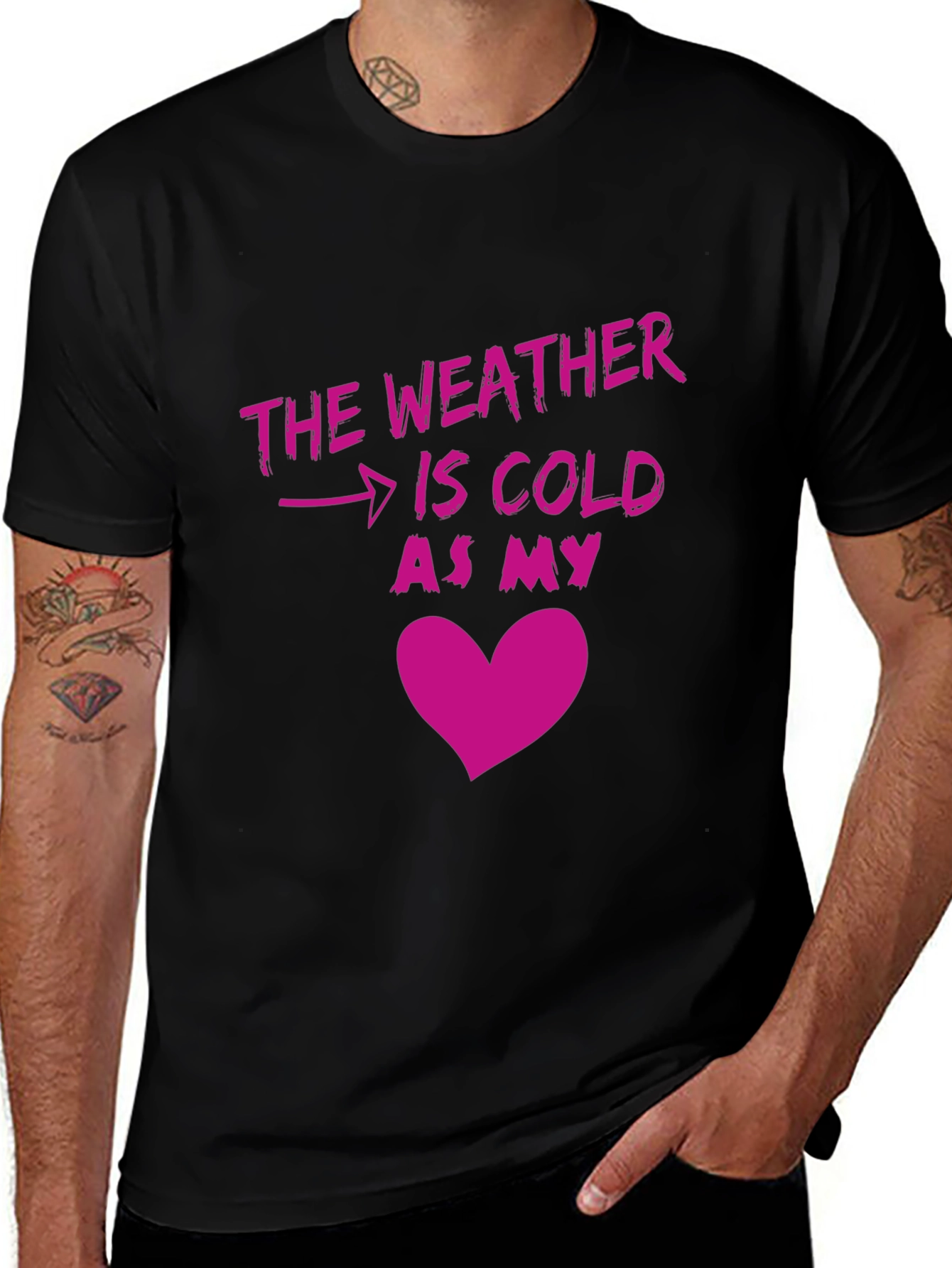 Cold Heart Graphic T-Shirt - Unisex Novelty Tee