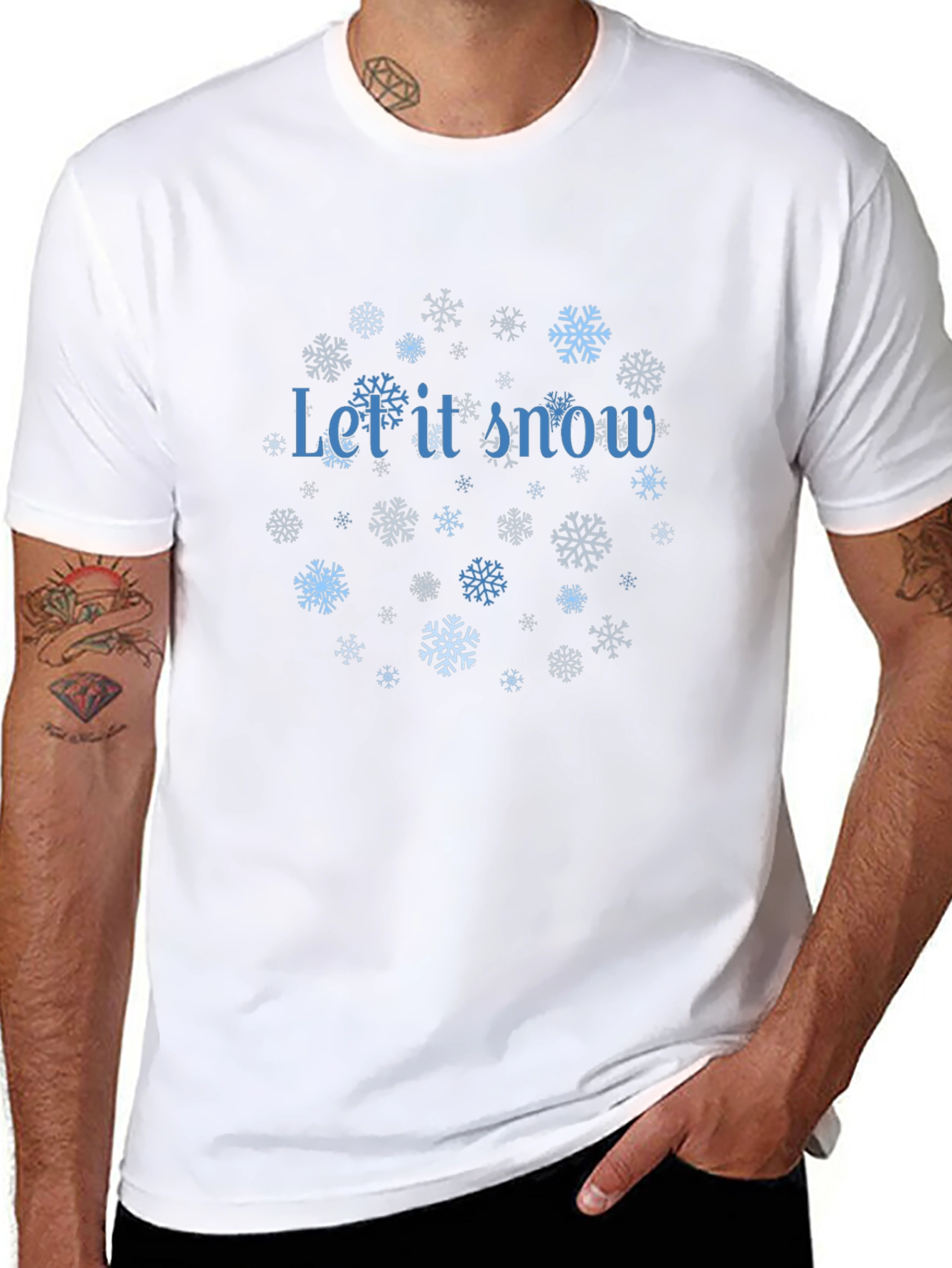 Winter Snowflakes Let It Snow T-Shirt