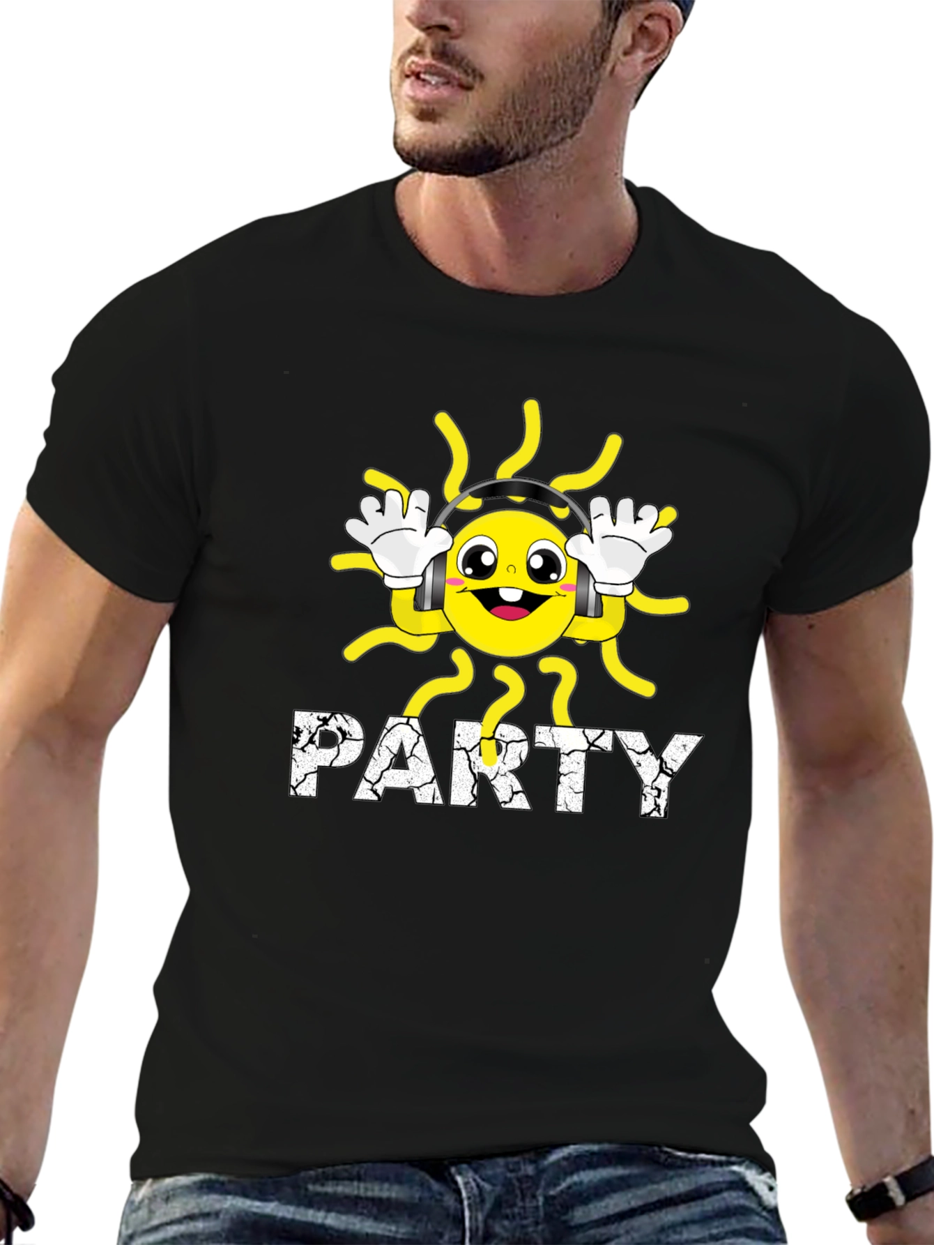 Party Sun Black T-Shirt