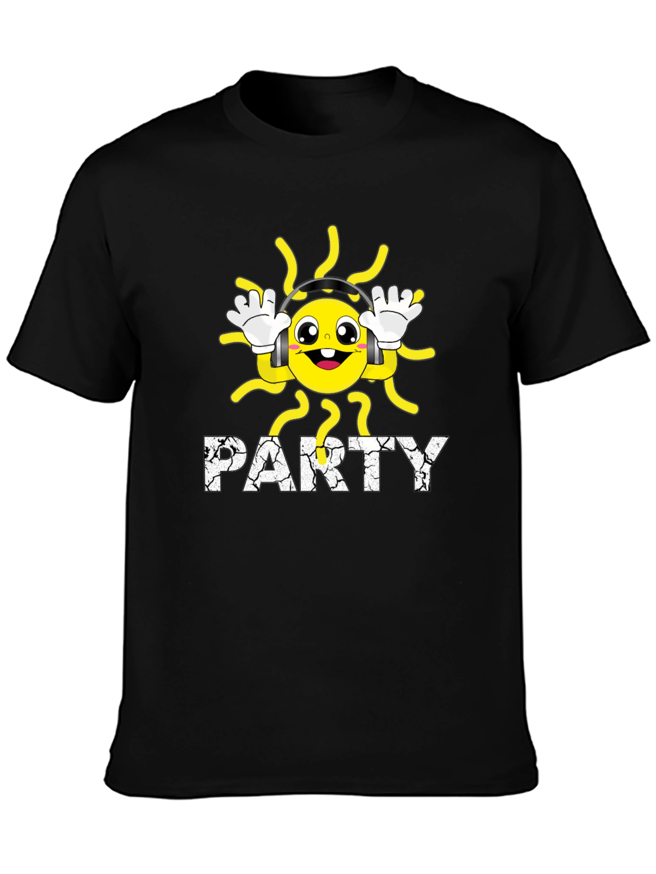 Party Sun Black T-Shirt