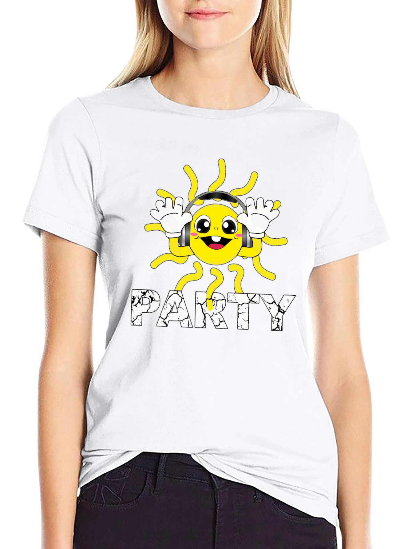 Party Sun Black T-Shirt