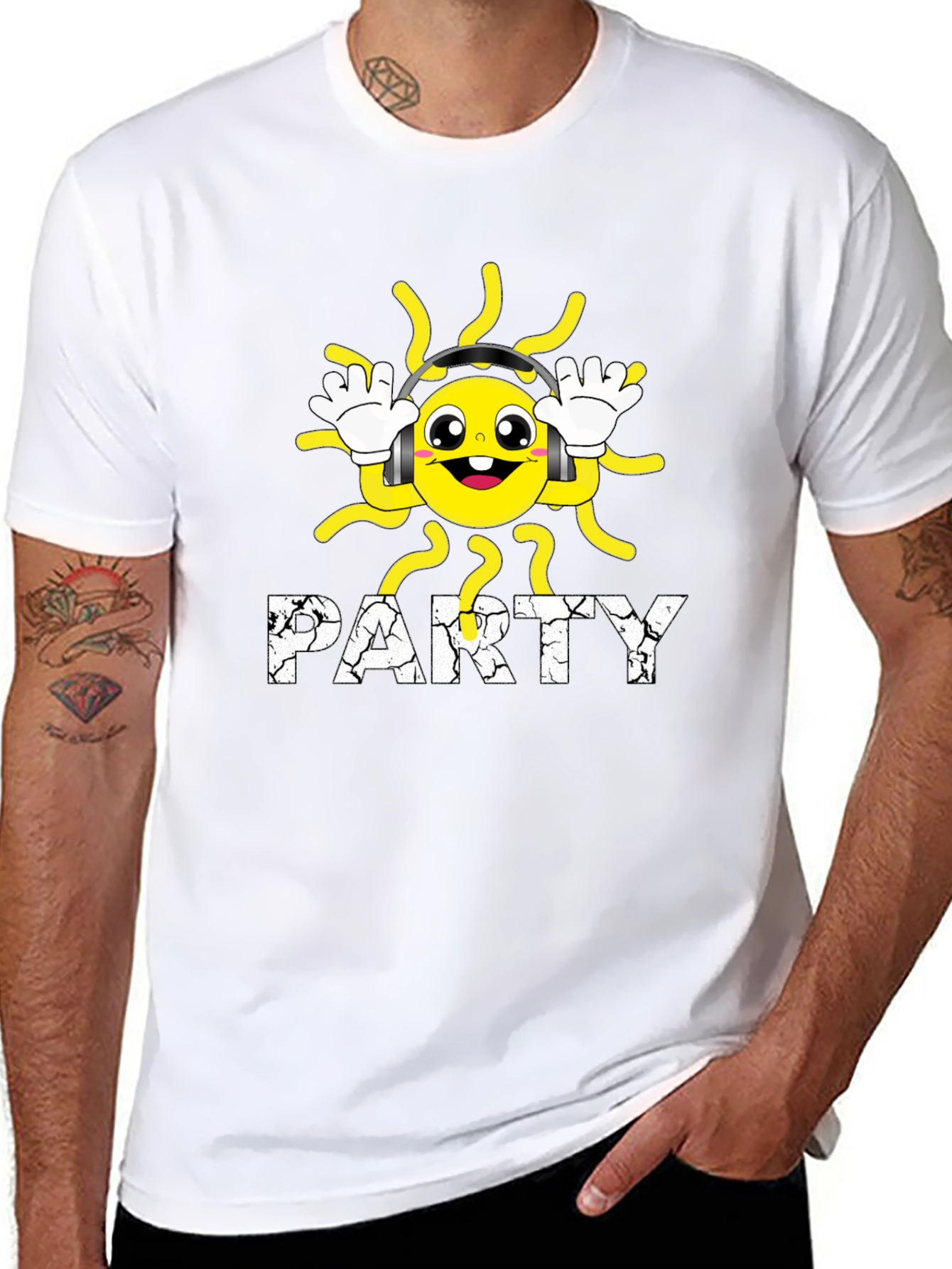 Party Sun Black T-Shirt