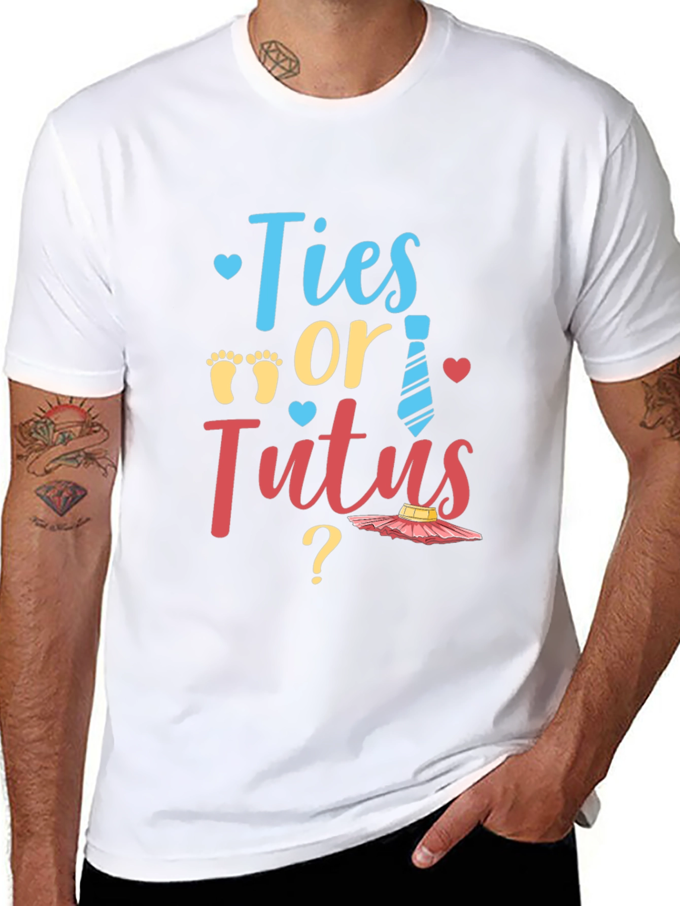 Ties or Tutus Gender Reveal T-Shirt
