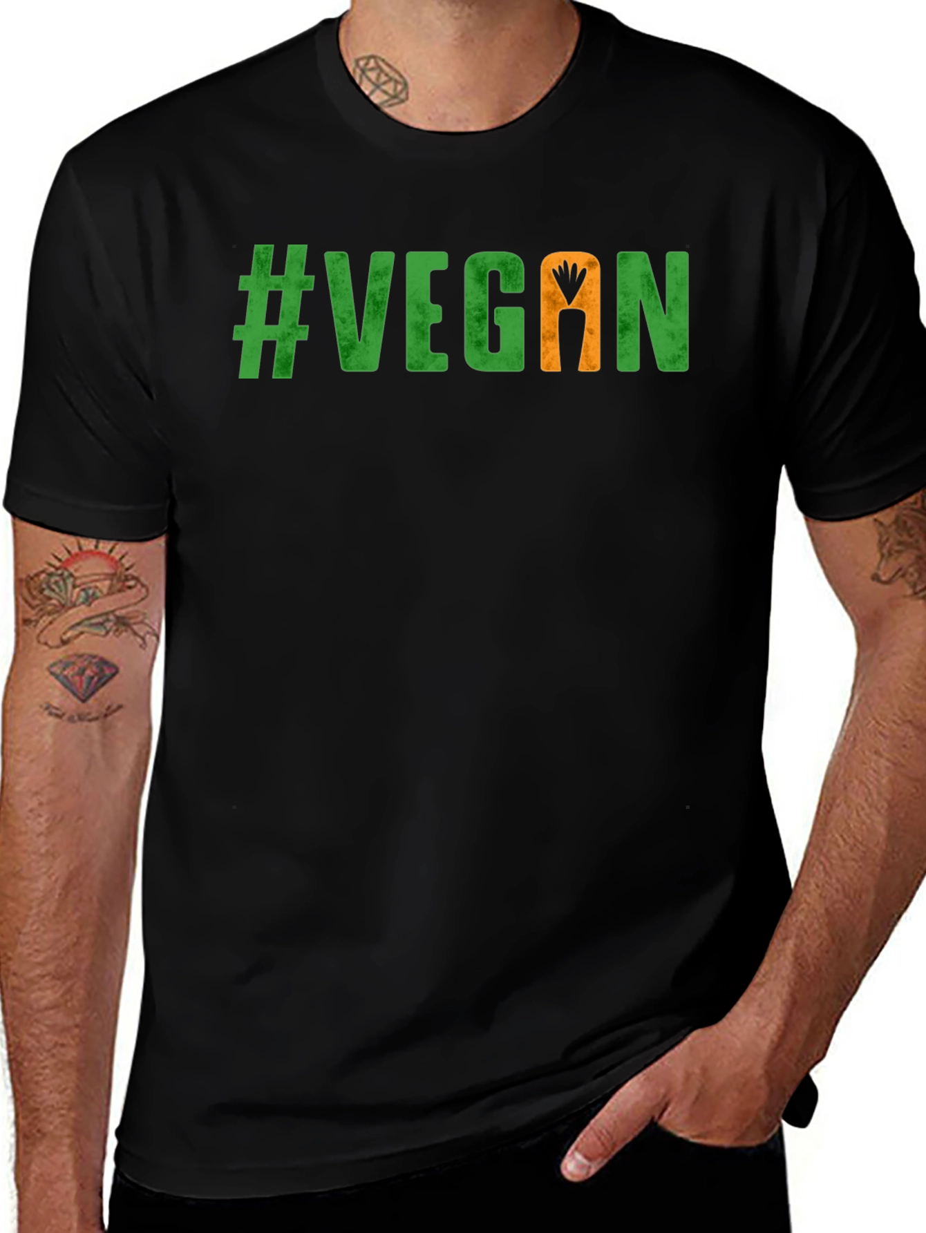 Vegan Carrot Graphic Tee - Stylish & Sustainable