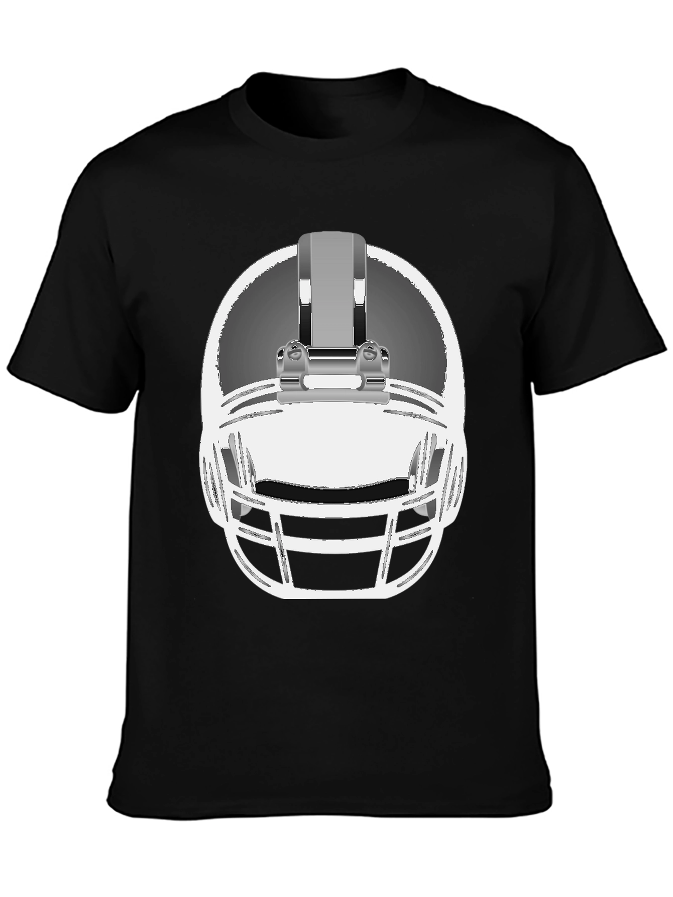 Football Helmet Graphic Tee - Black
