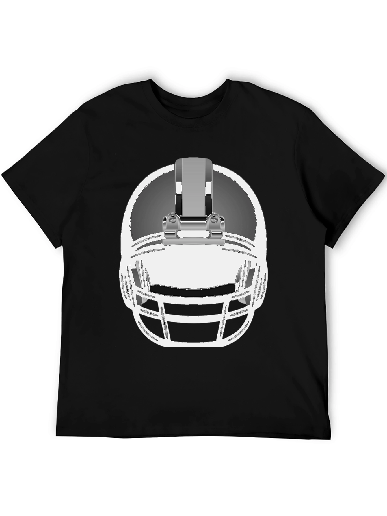 Football Helmet Graphic Tee - Black