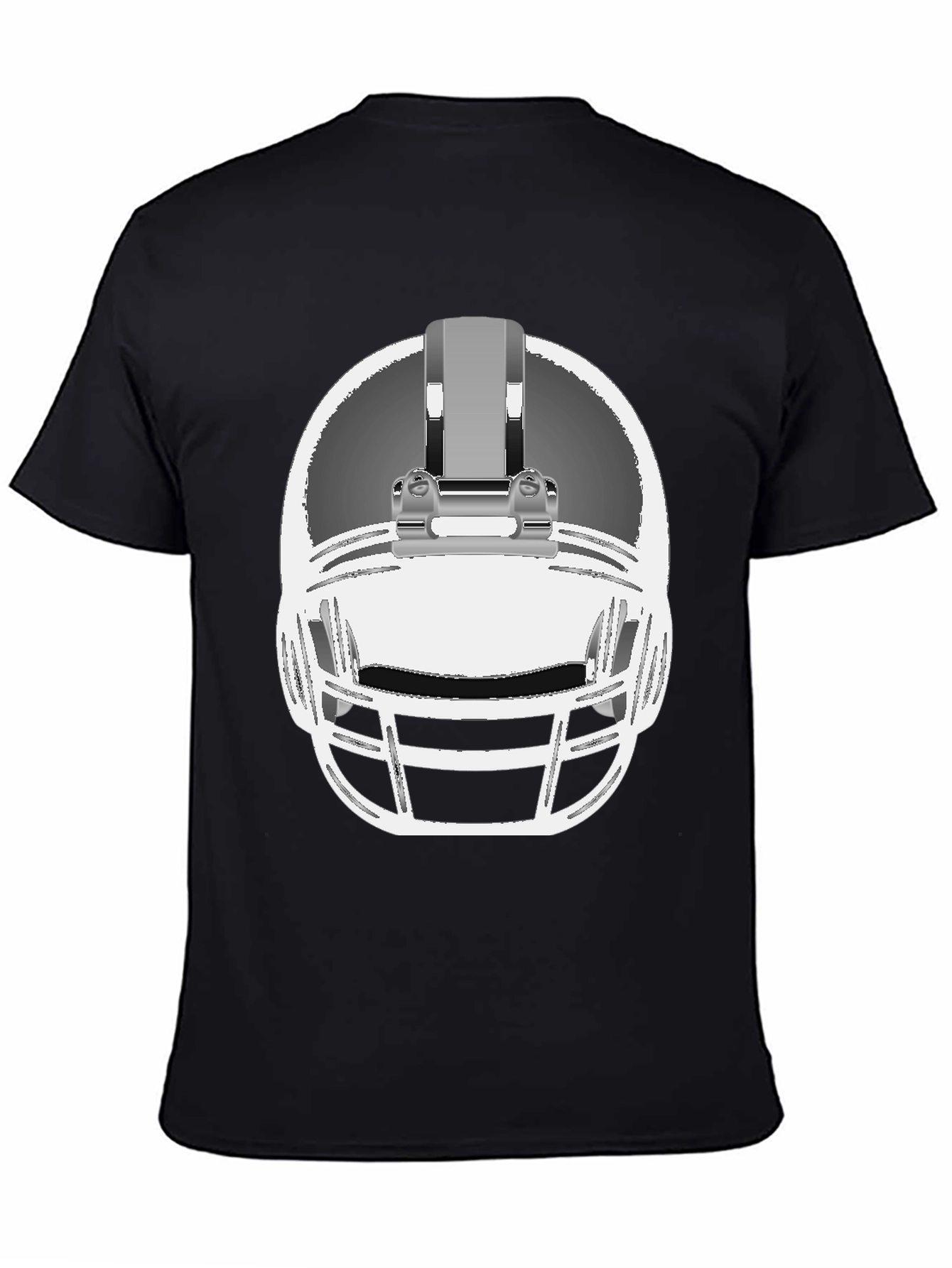Football Helmet Graphic Tee - Black