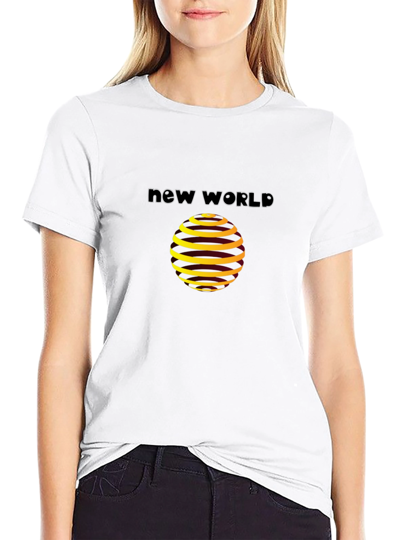 New World Graphic Black T-Shirt