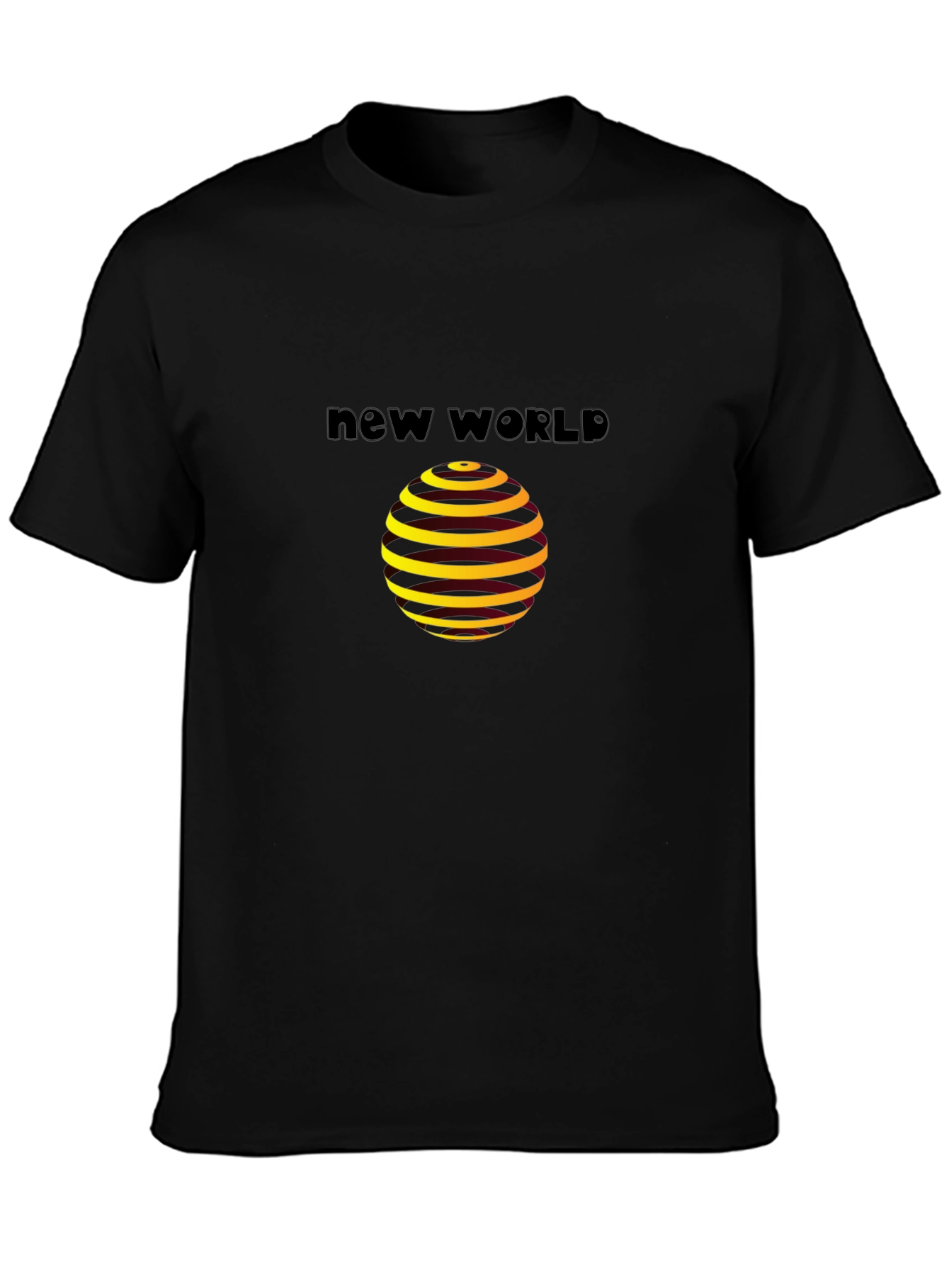 New World Graphic Black T-Shirt