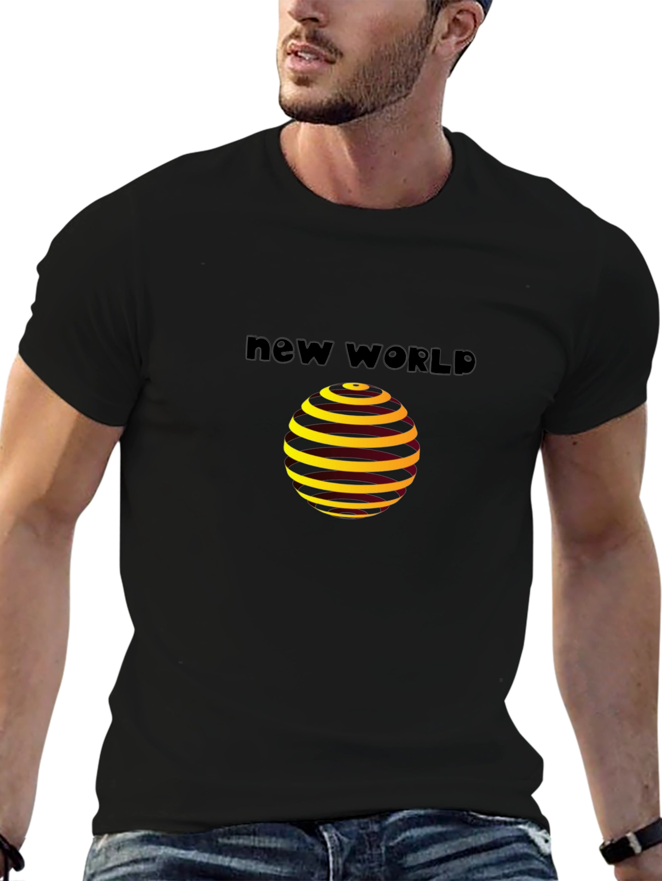 New World Graphic Black T-Shirt