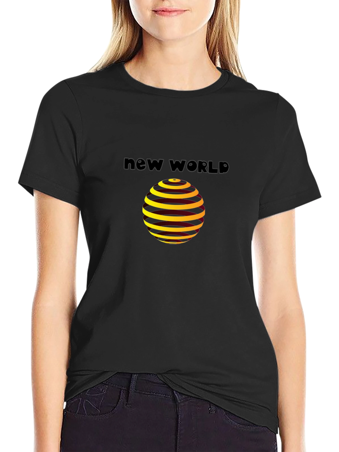 New World Graphic Black T-Shirt
