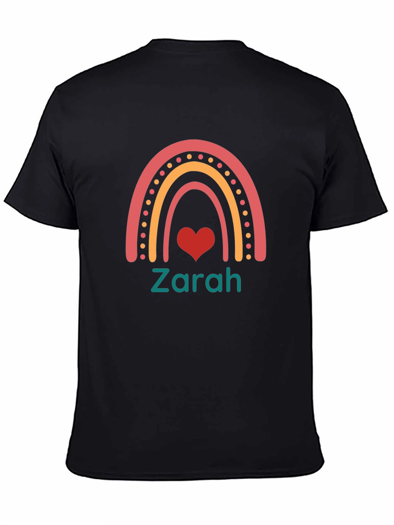 Personalized Rainbow Heart T-Shirt - Zarah