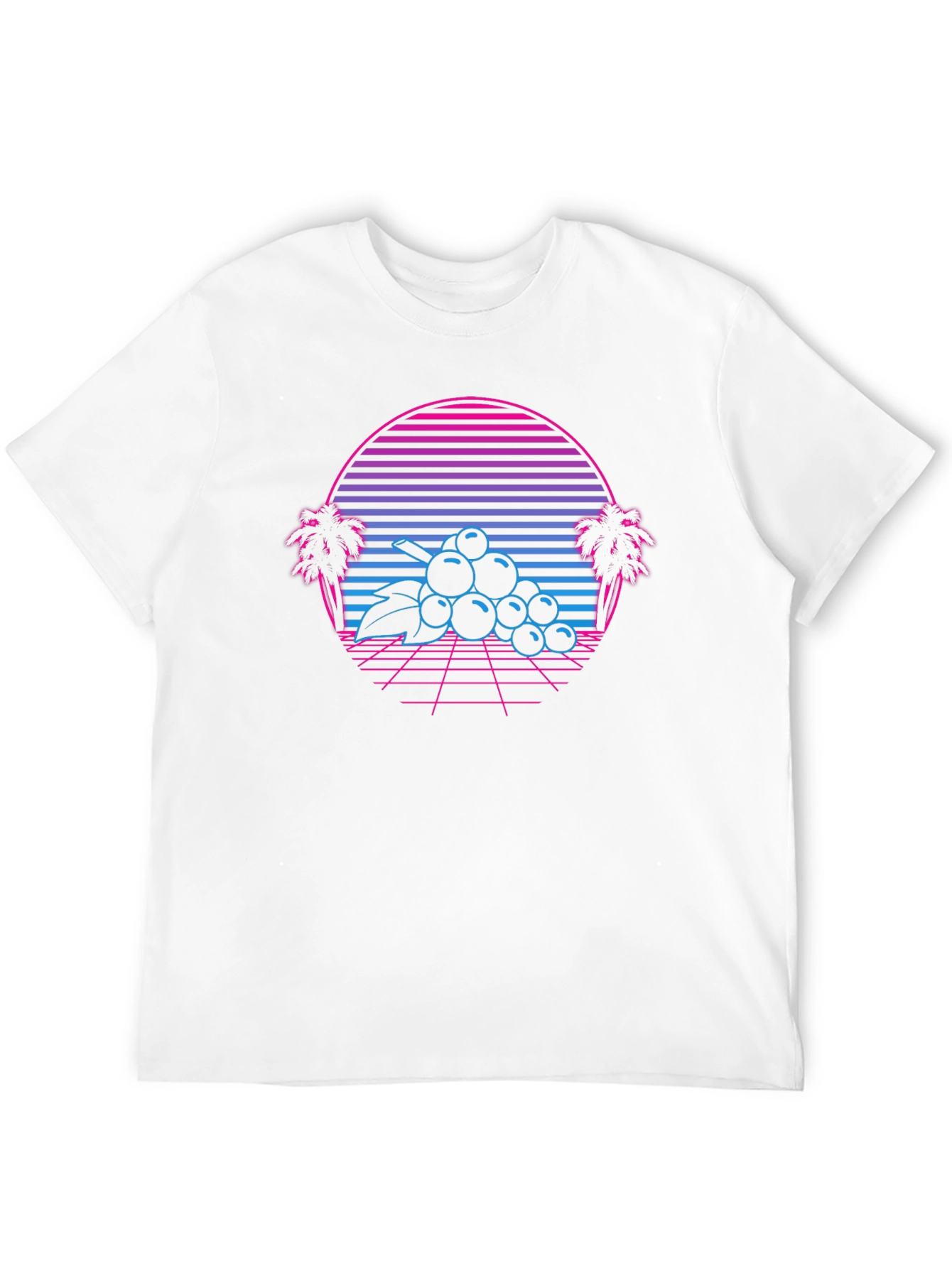 Retro Wave Grapes T-Shirt - 80s Style Graphic Tee