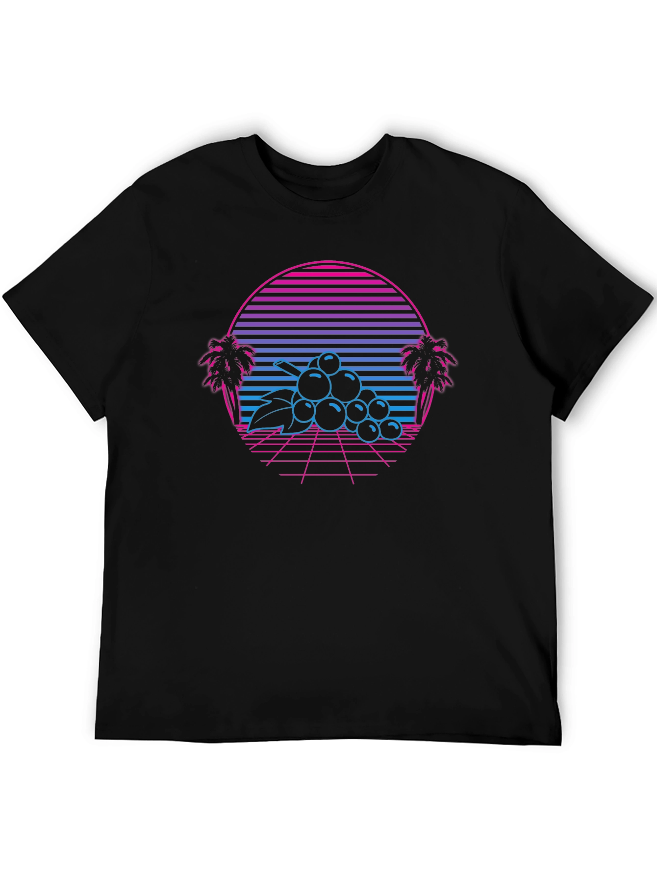 Retro Wave Grapes T-Shirt - 80s Style Graphic Tee