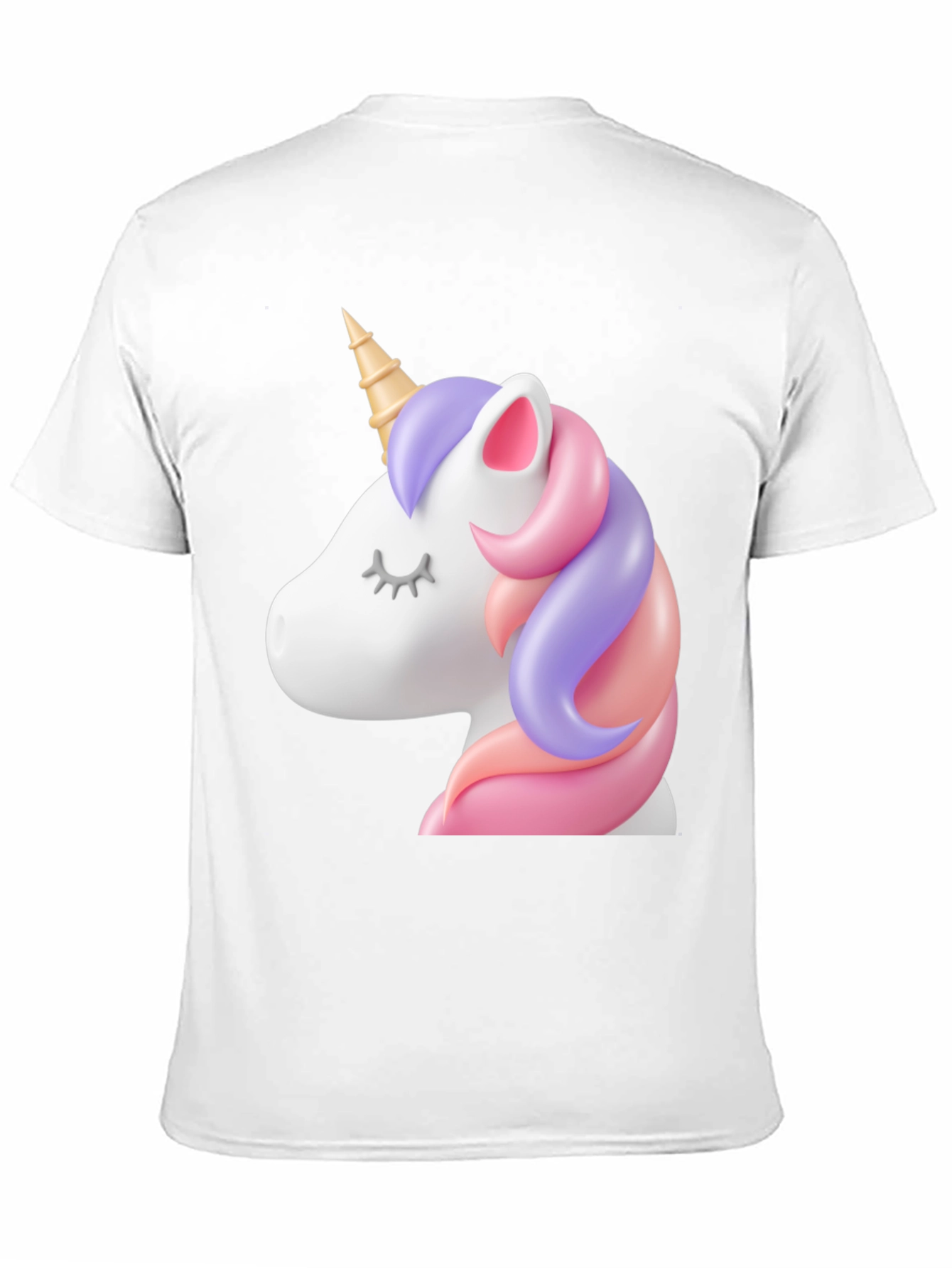 Unicorn Graphic Print Crew Neck T-Shirt