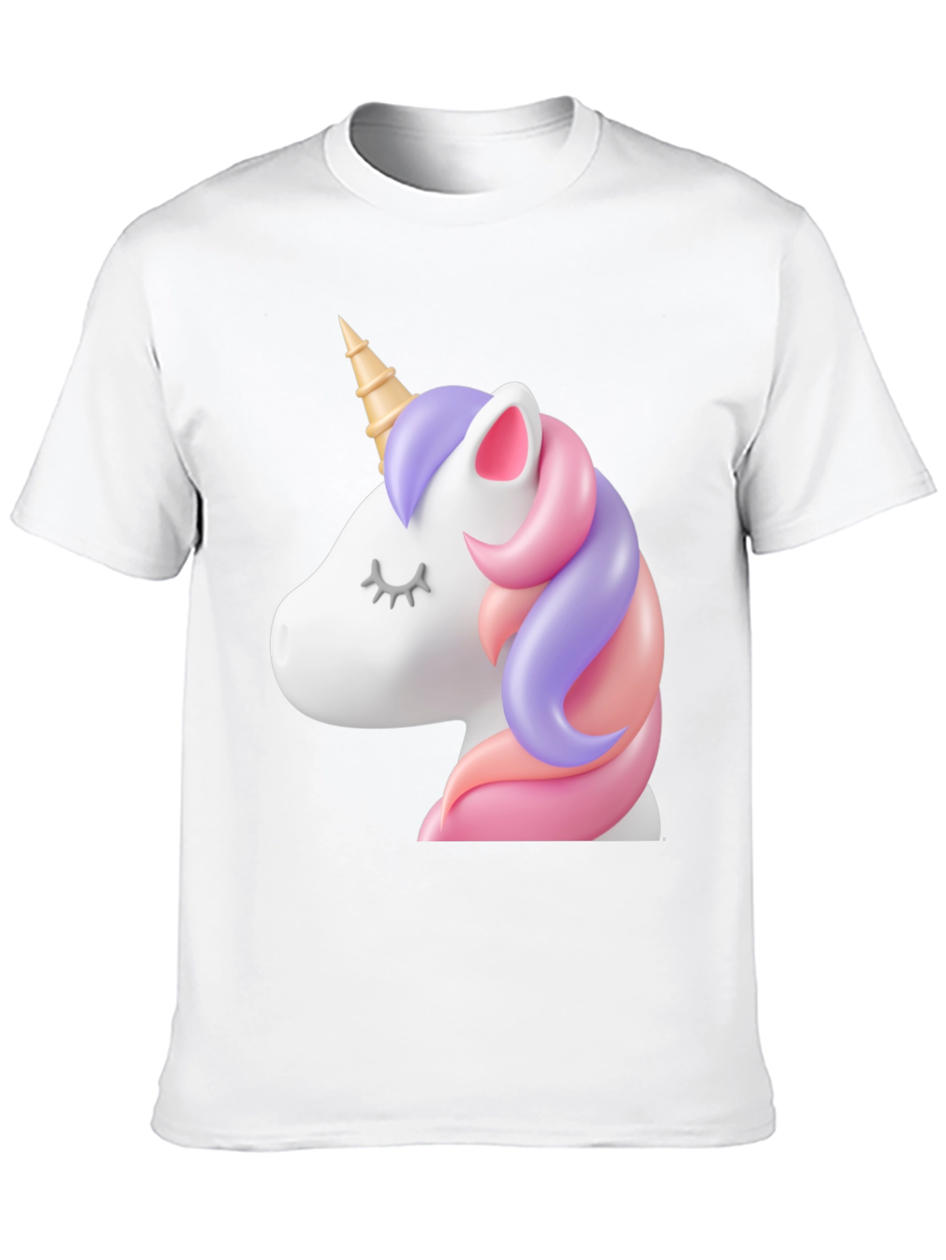 Unicorn Graphic Print Crew Neck T-Shirt