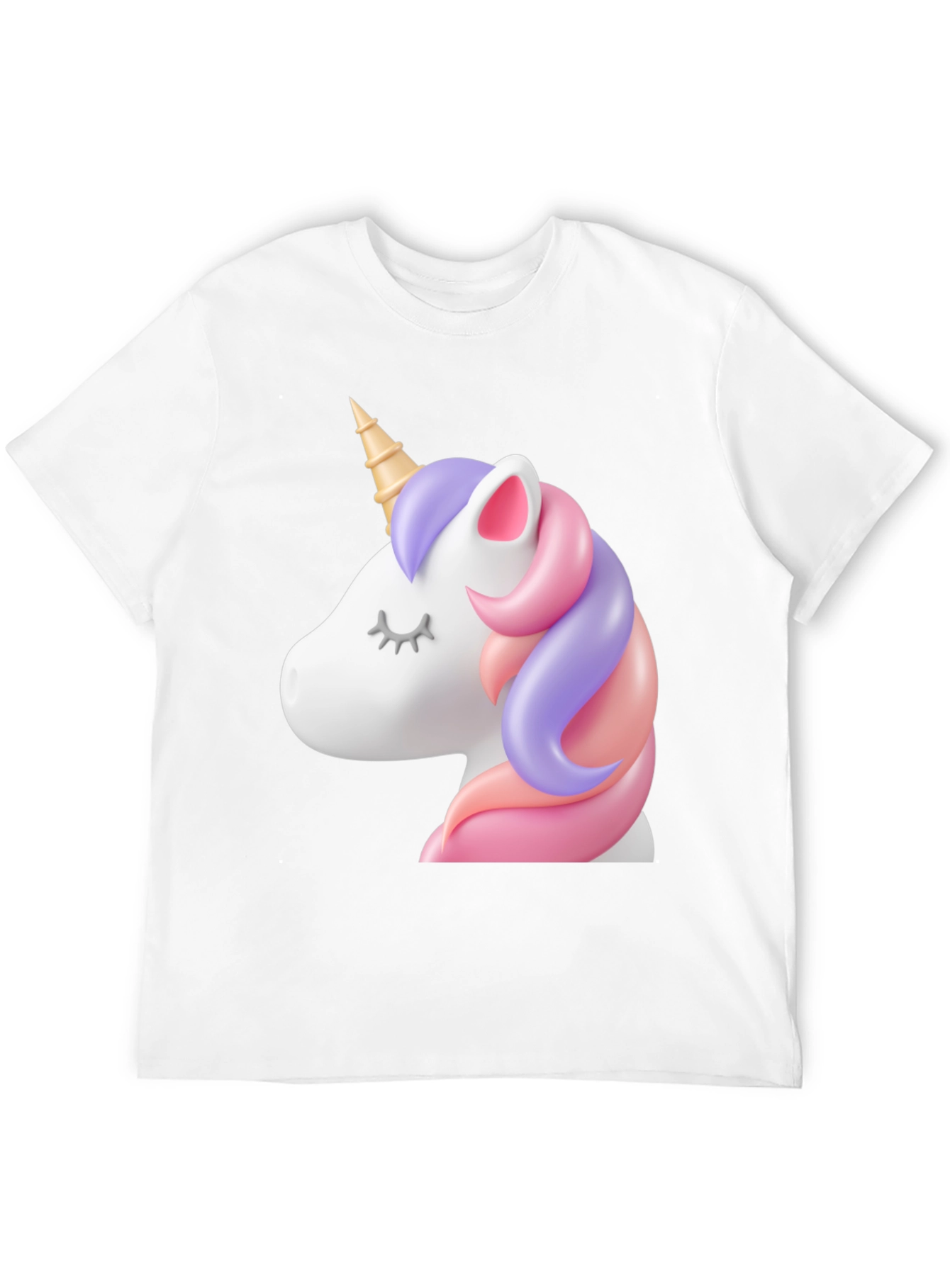 Unicorn Graphic Print Crew Neck T-Shirt