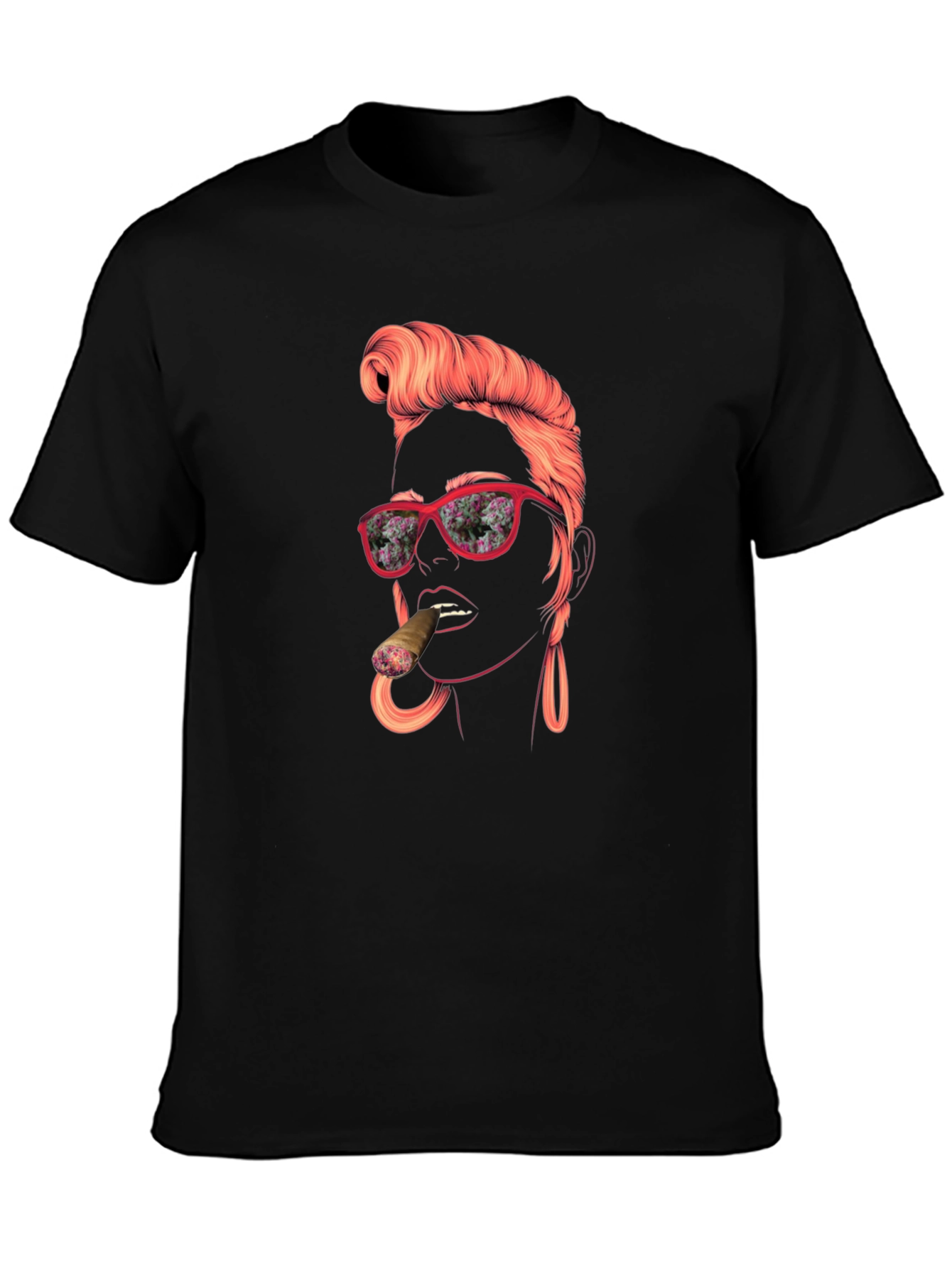 Retro Lady Graphic Tee - Cool Unique Design