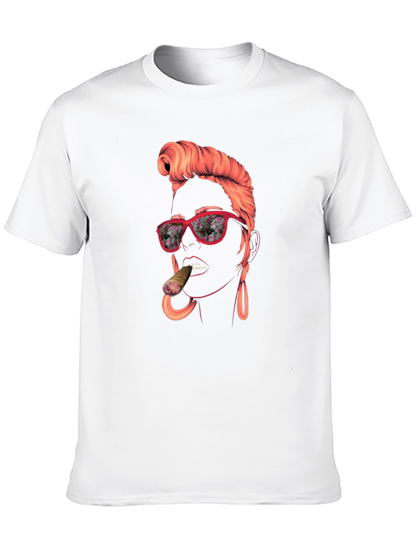 Retro Lady Graphic Tee - Cool Unique Design