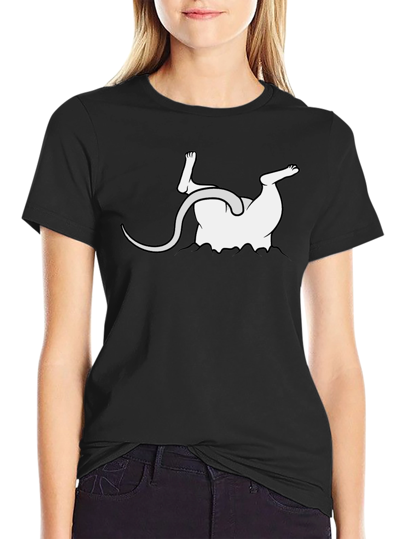 Upside Down Mouse Graphic Tee - Funny Unisex T-Shirt