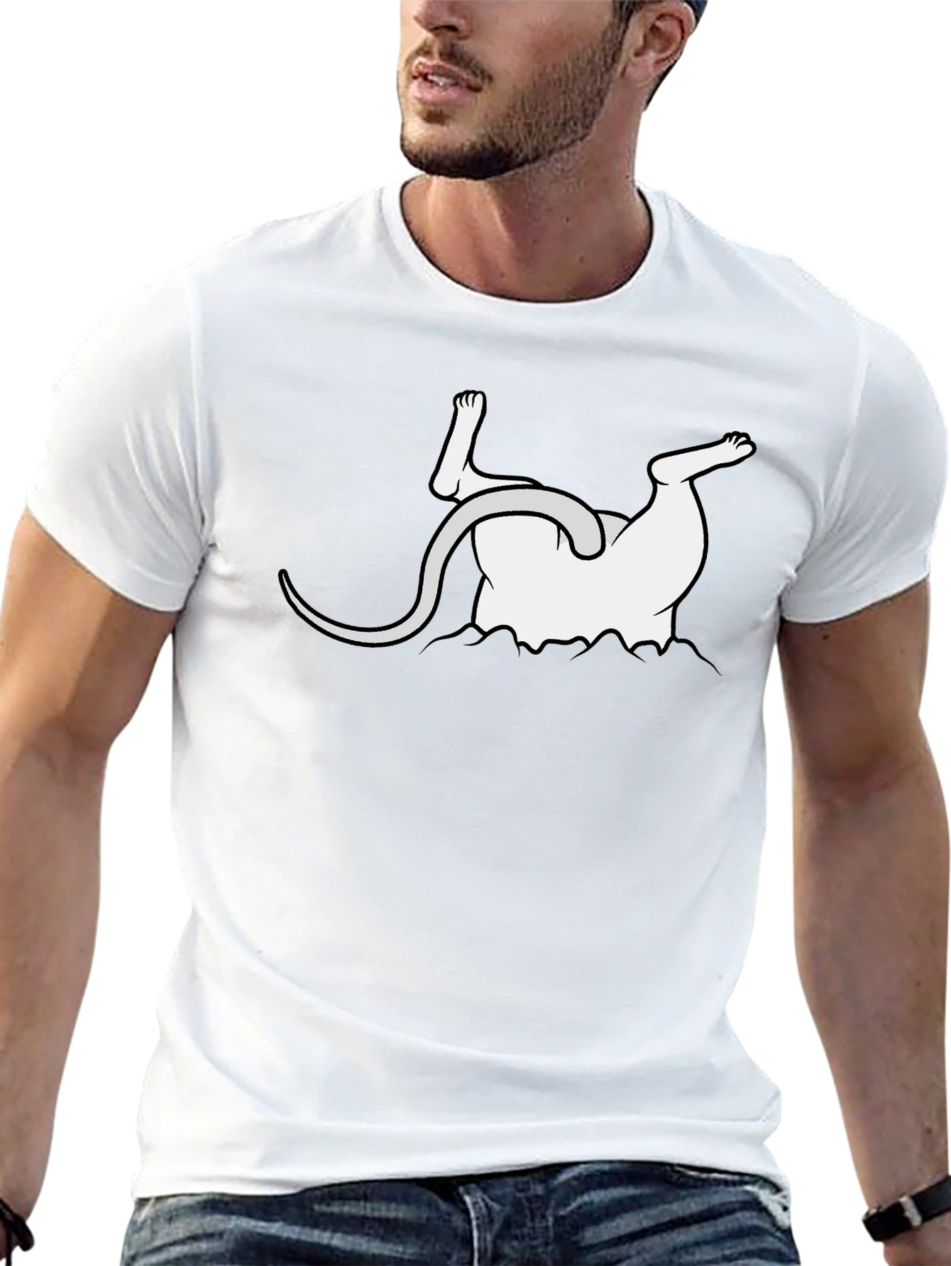Upside Down Mouse Graphic Tee - Funny Unisex T-Shirt