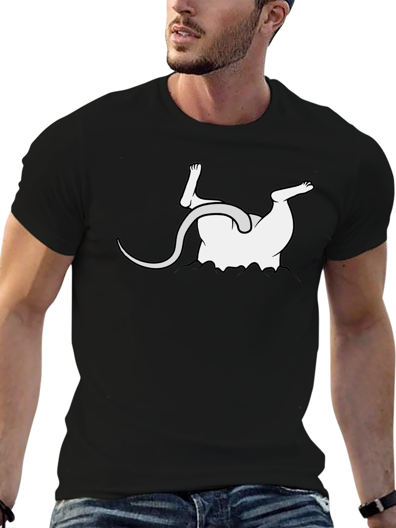 Upside Down Mouse Graphic Tee - Funny Unisex T-Shirt