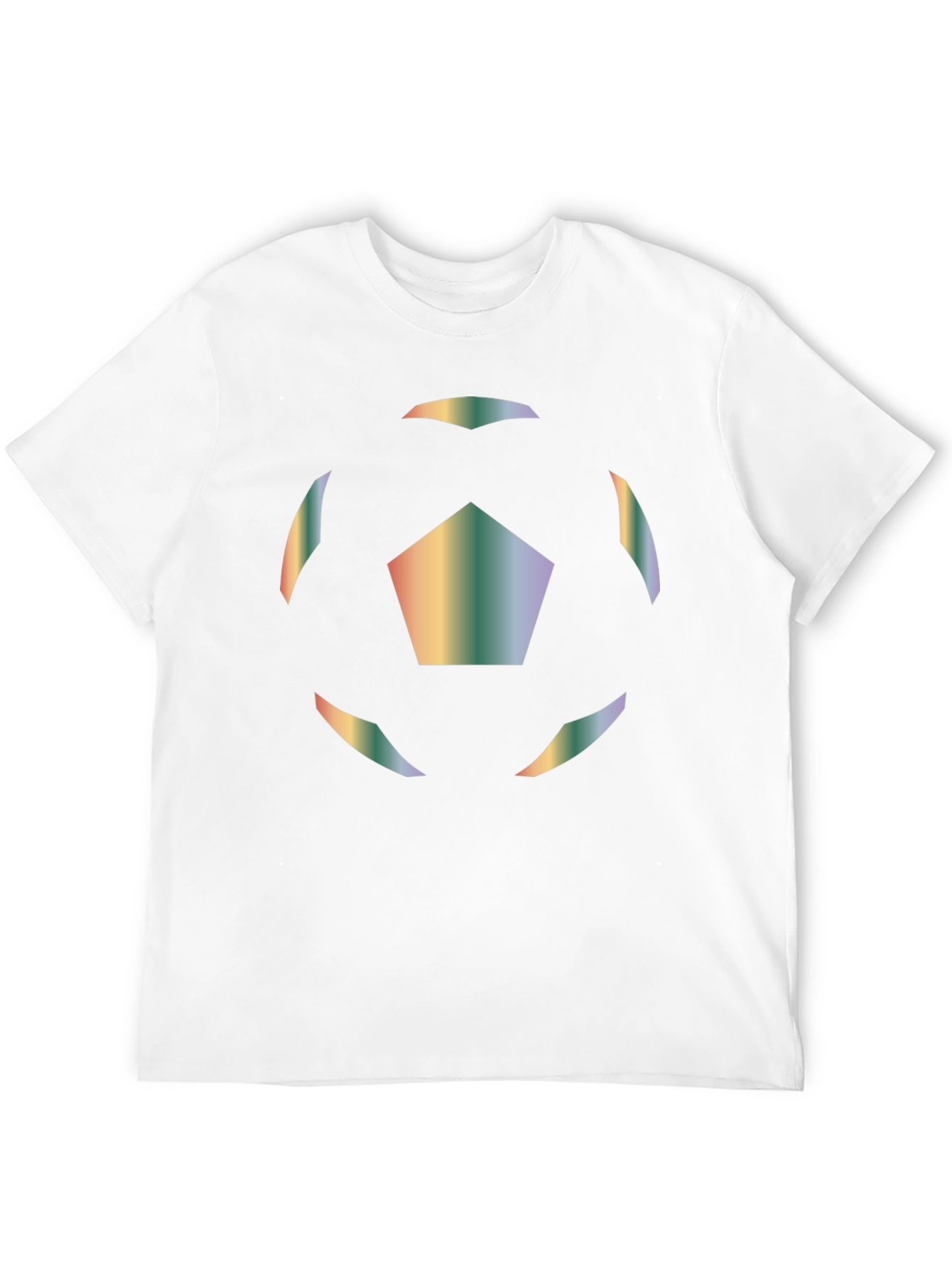 Rainbow Soccer Ball Graphic T-Shirt