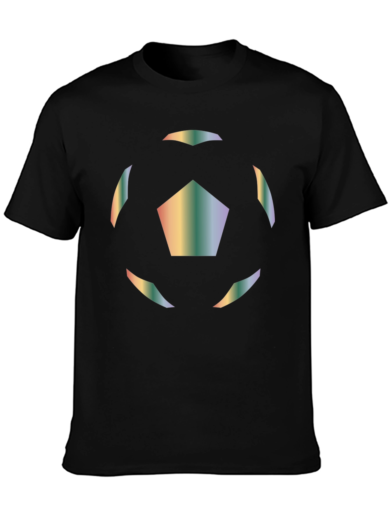 Rainbow Soccer Ball Graphic T-Shirt