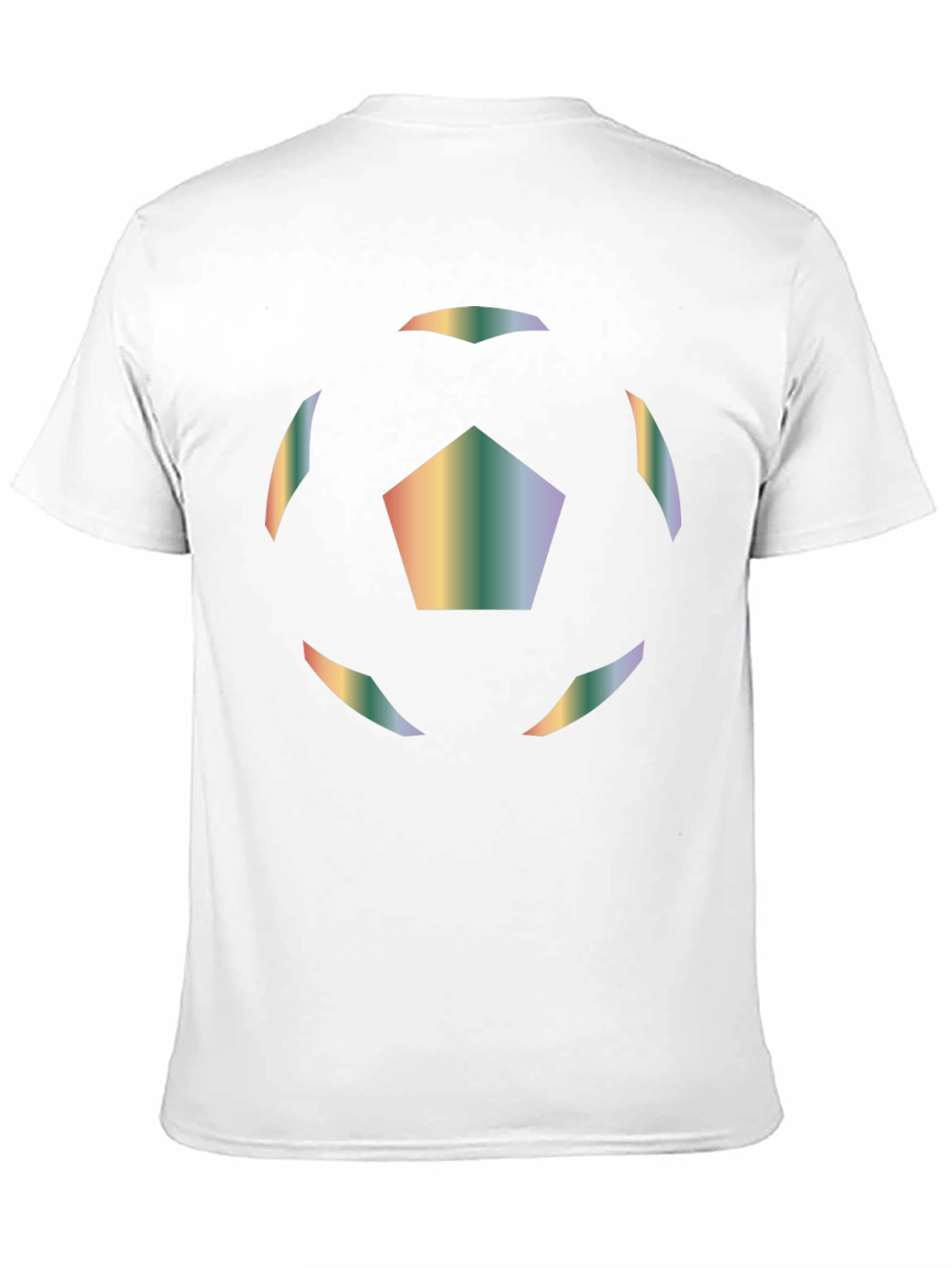Rainbow Soccer Ball Graphic T-Shirt