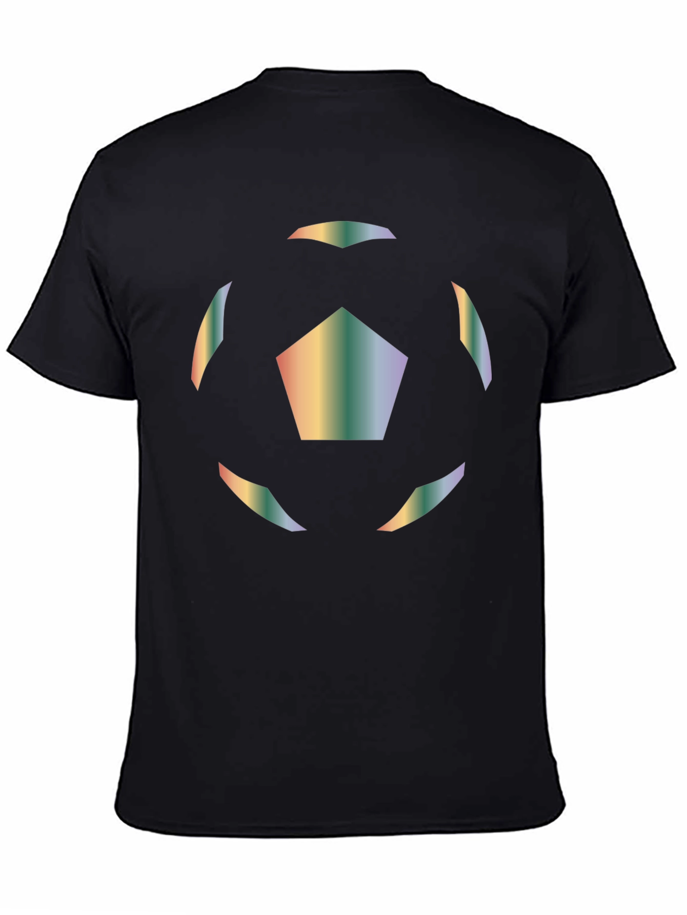 Rainbow Soccer Ball Graphic T-Shirt